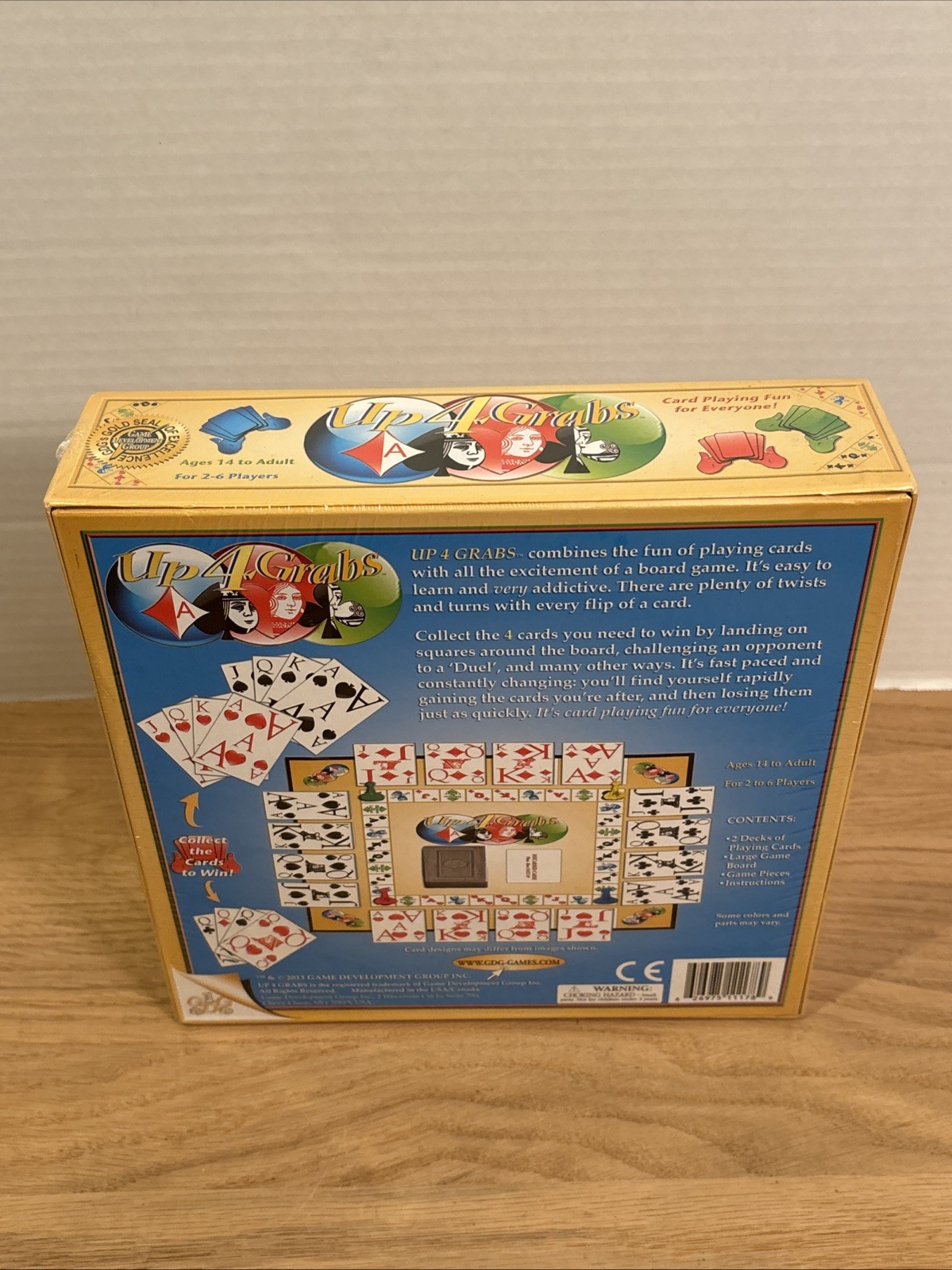 Up 4 Grabs Board Game New In Box GDG Games 2013 Card And Board Game Ages 14+