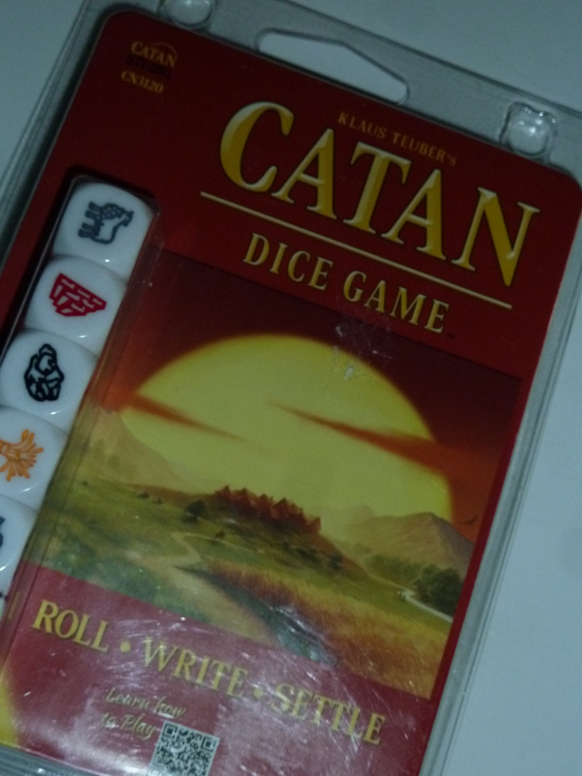 Catan Dice Game 6 Dice & score/map pad Klaus Teuber Settlers of Catan 2007!