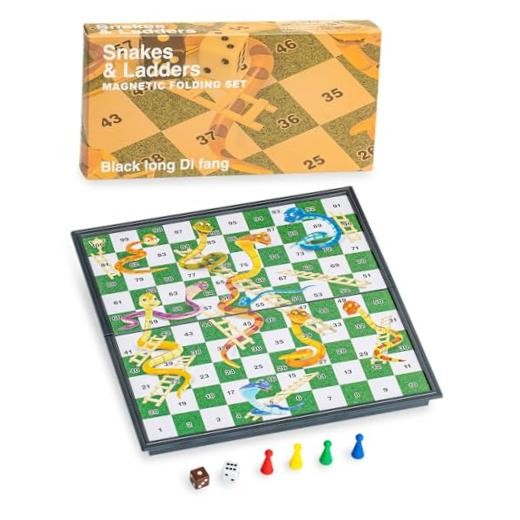 Magnetic Snakes and Ladders Board Game Set – 9.6 Inches