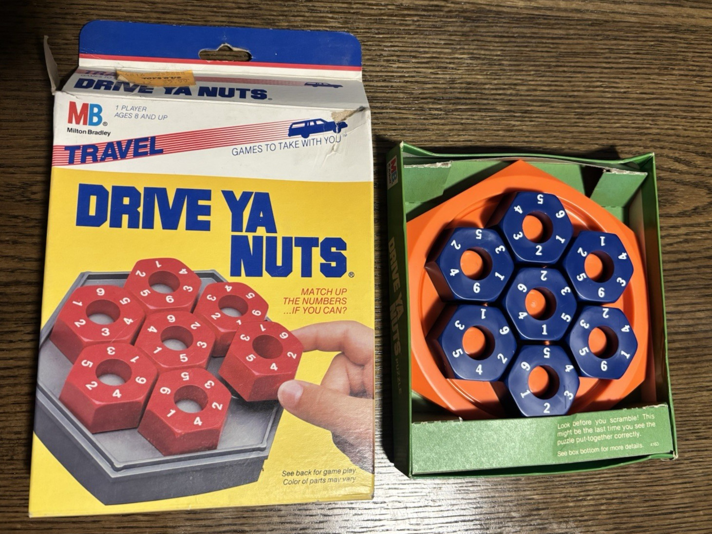 Drive Ya Nuts Vintage 1987 Milton Bradley Puzzle Travel Game Brain Teaser Box