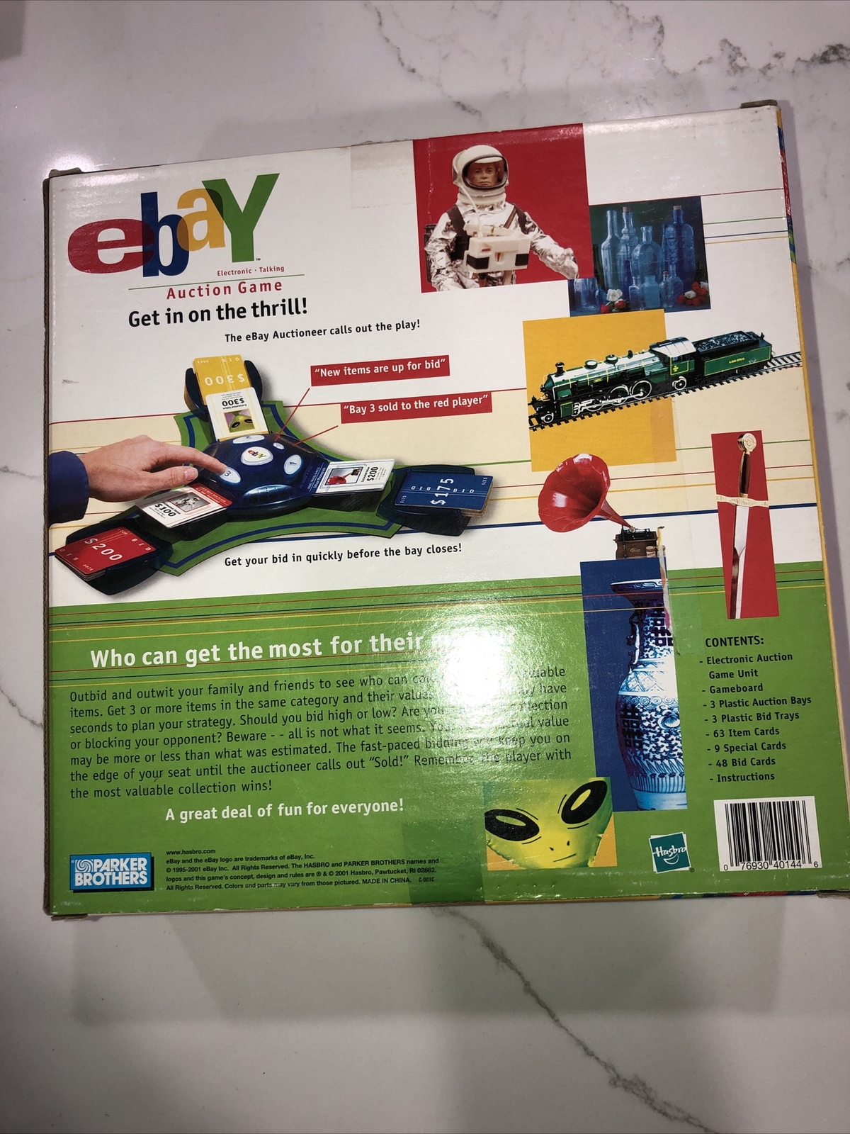 EBAY Auction Electronic Talking Board Game Hasbro 2001 ~Open Box Sealed Pieces