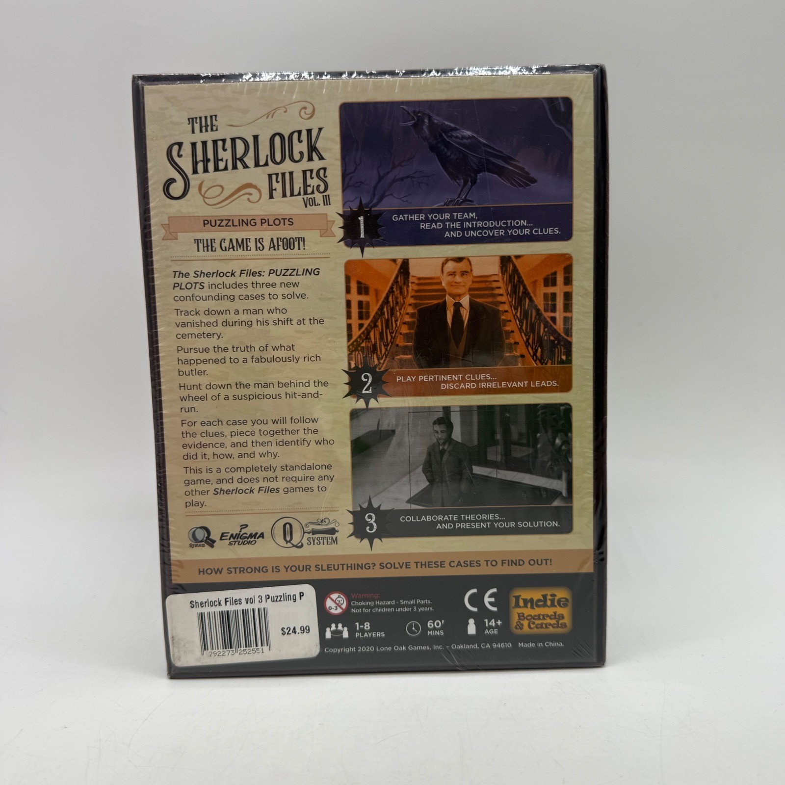 Indie Boards & Cards The Sherlock Files Vol. III Puzzling Plots Game New Sealed