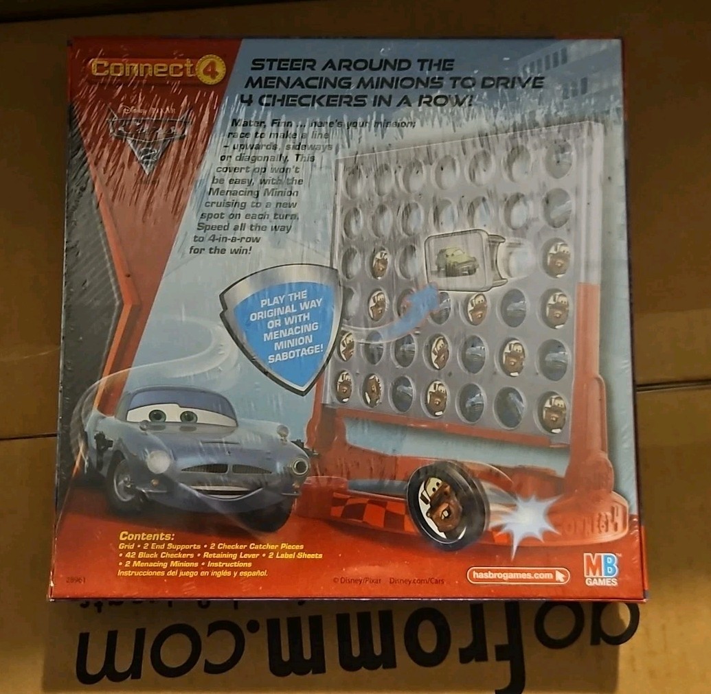 Hasbro Disney Pixar Cars 2 Connect 4 Game (sealed) BRAND NEW RARE