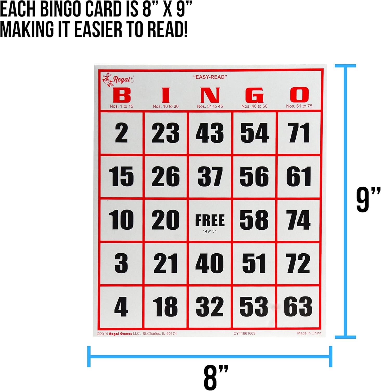 Classic Red Bingo Game Kit with 75 Balls & 18 Cards – Adults