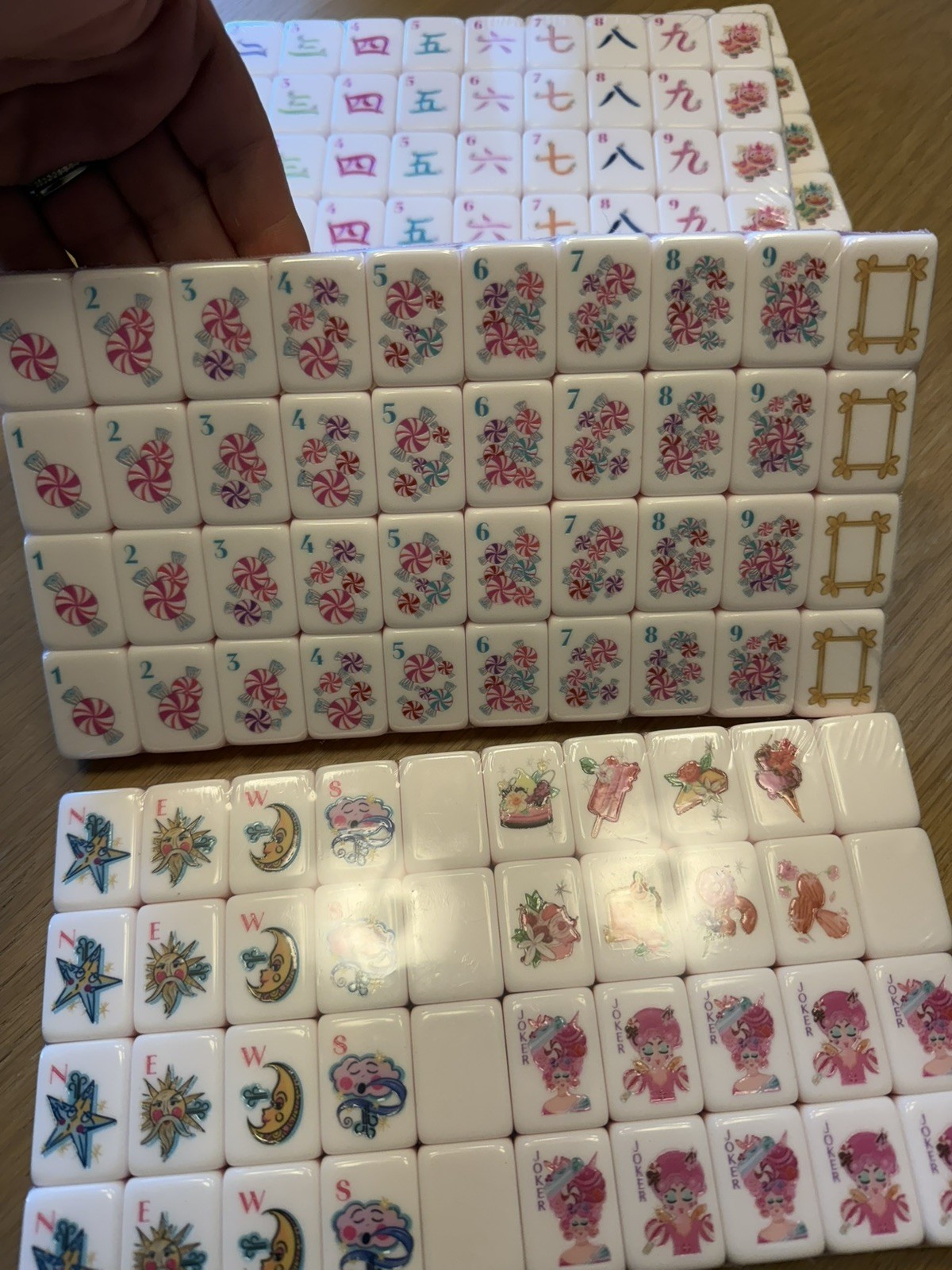 MAHJONG TILE SET PINK / Glitterville