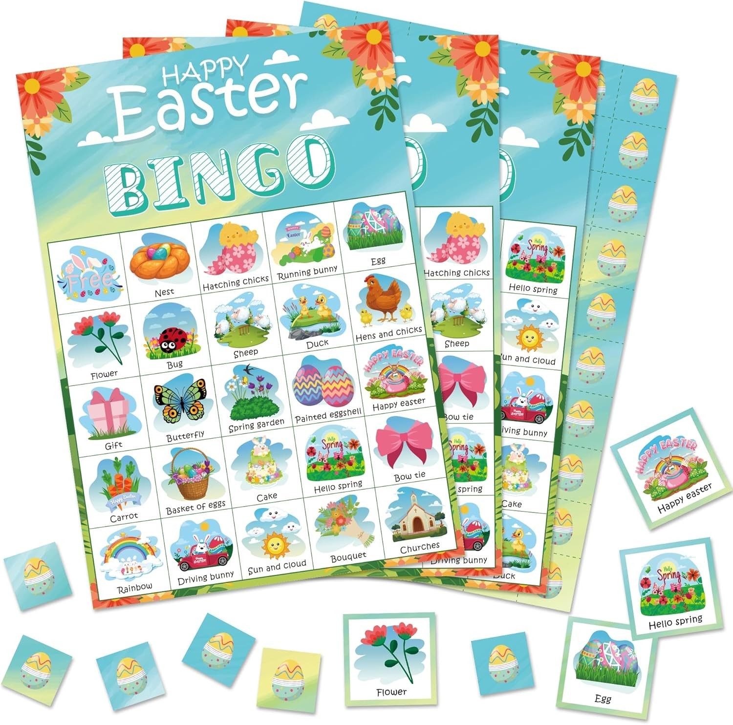 Easter Bingo Games for Kids | Easter Crafts Toys for Boys Girls Adults Teens,…
