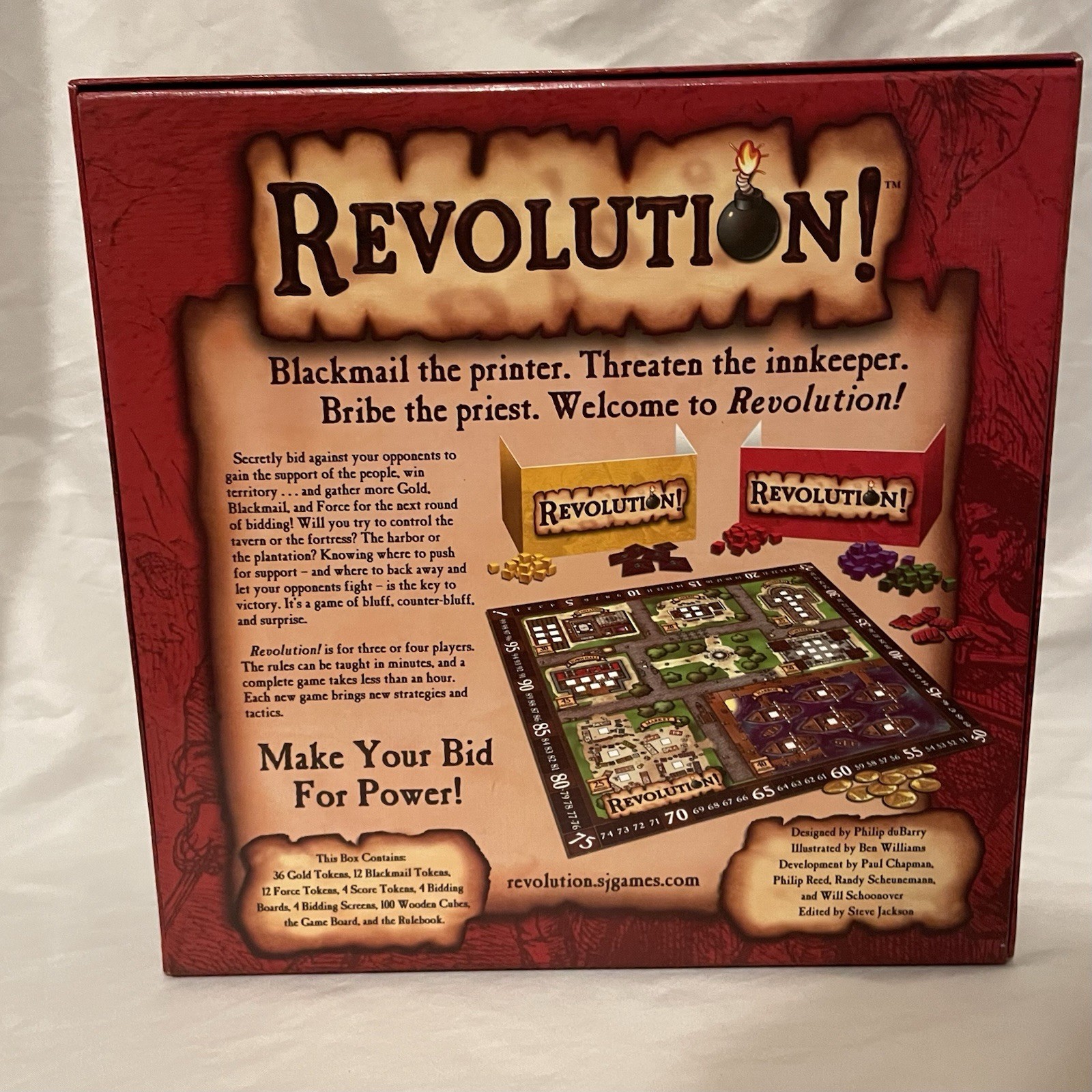 Revolution! Board Game Steve – Jackson Games First Edition, 100% complete – Used