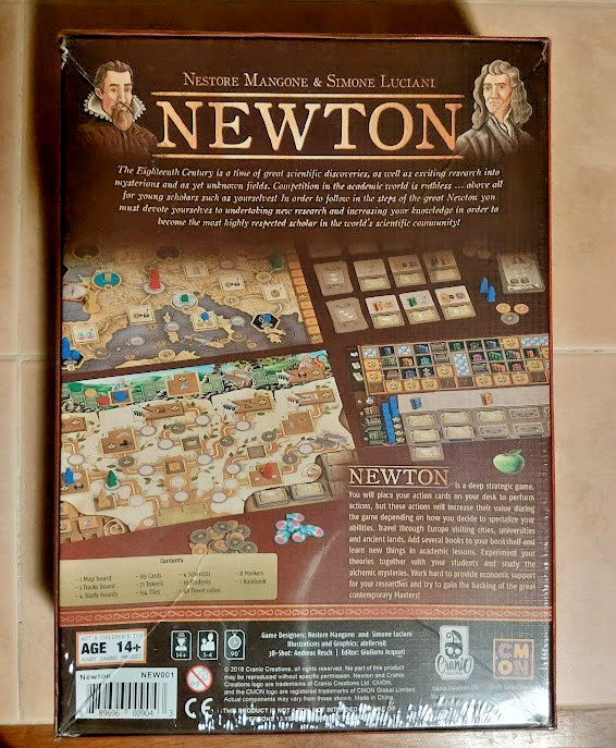 DENT Newton Board Game .. Heavy Euro Set During the Scientific Revolution