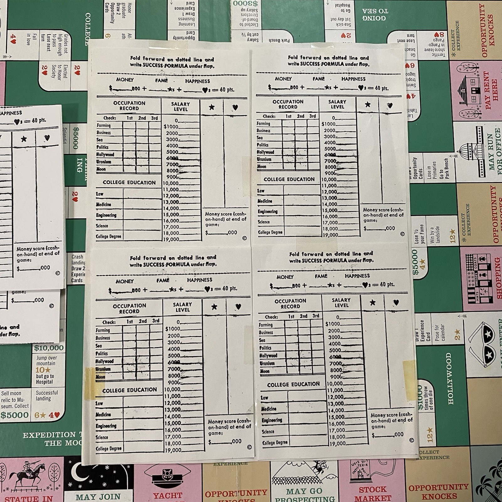Vintage 1965 Parker Brothers Career Board Game ~ Family Fame Fortune Happiness