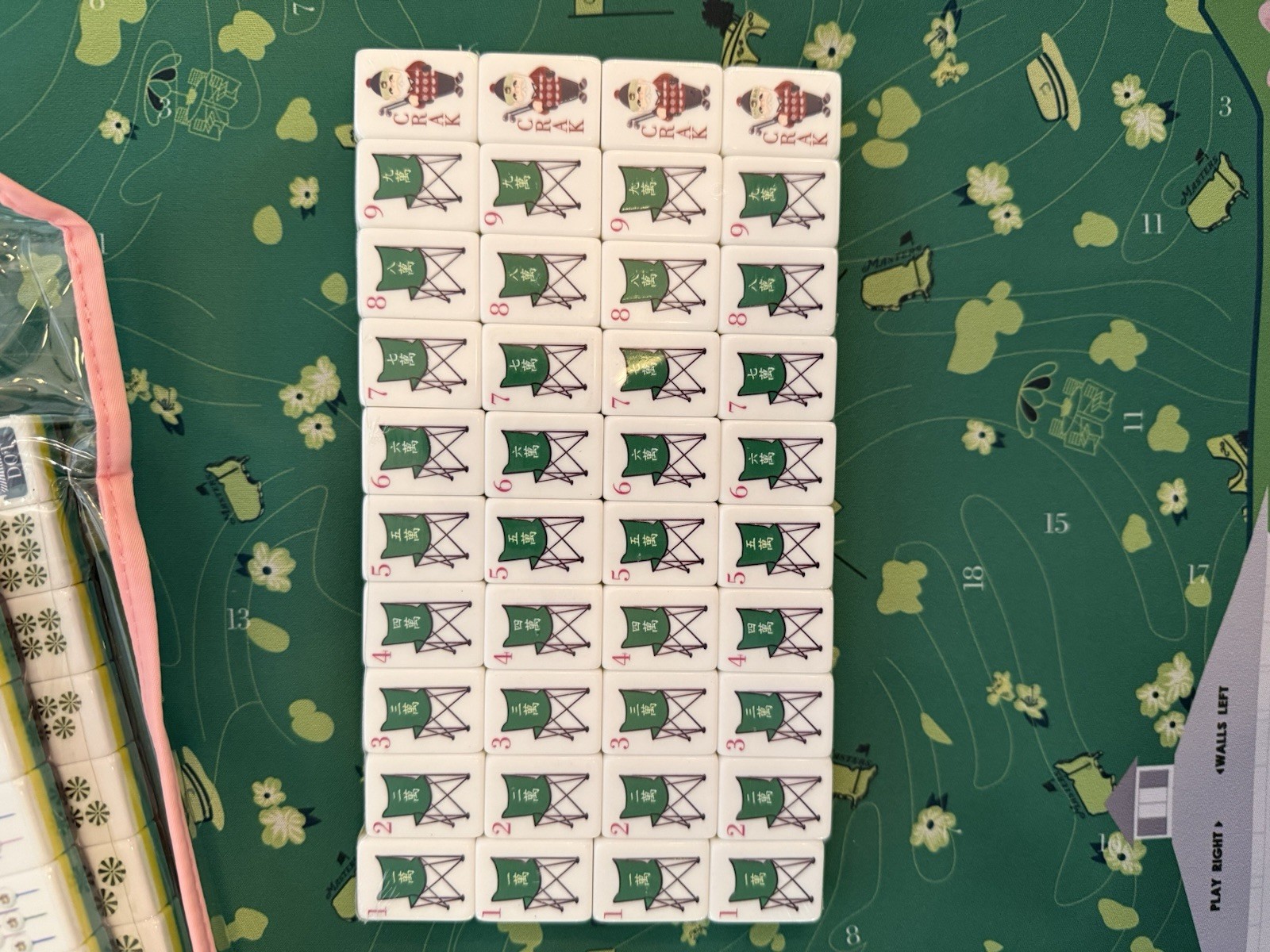 Masters Mah Jongg Complete Tile Game Set w/ Jokers, Racks & Carrying Case