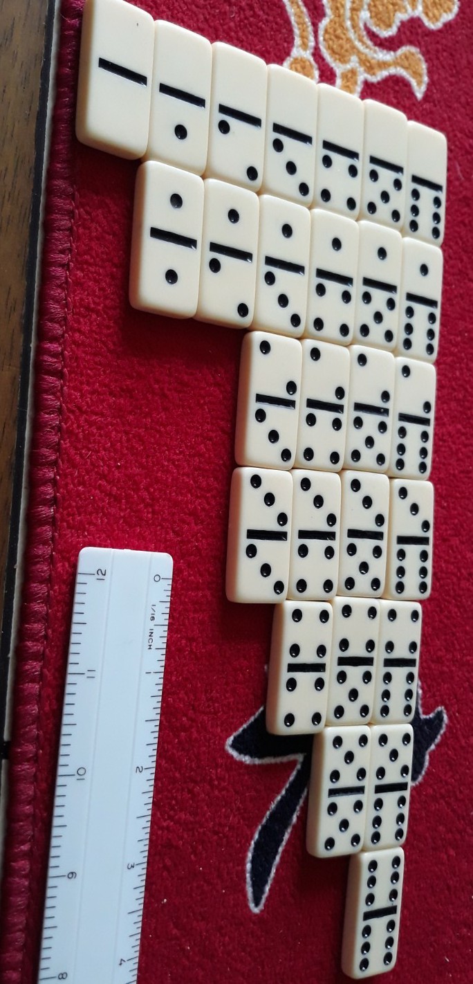 Vintage House of Marbles Devon England Miniature Dominoes, Double Six READ DESCR