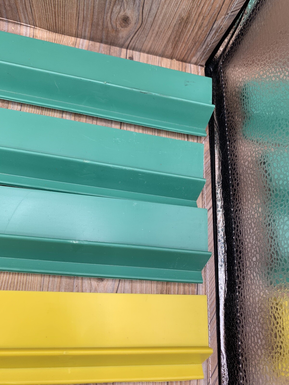VINTAGE MAH JONG TRAYS – SET OF 4 Green Yellow 16”