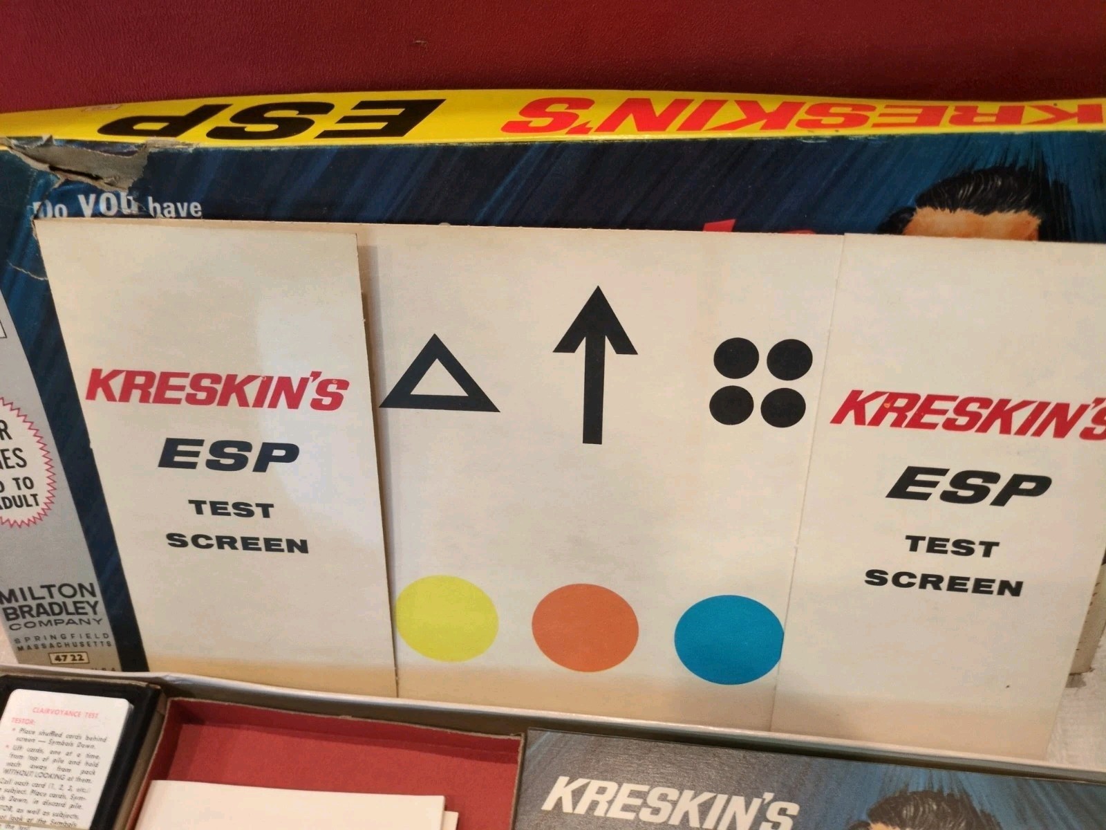 Vtg 1966 Milton Bradley KRESKIN’S ESP Board Game #4722 Made in USA – COMPLETE