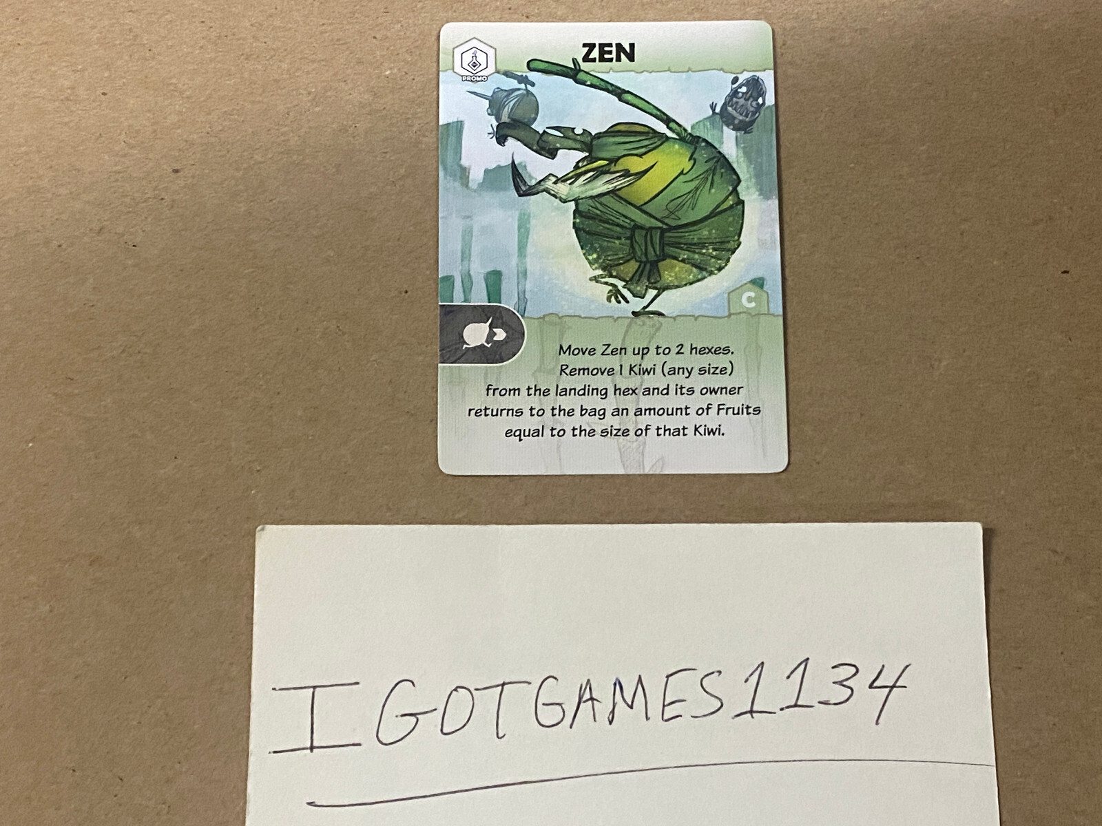 Kiwi Chow Down: Zen Promo Card (Dice Tower 2024)