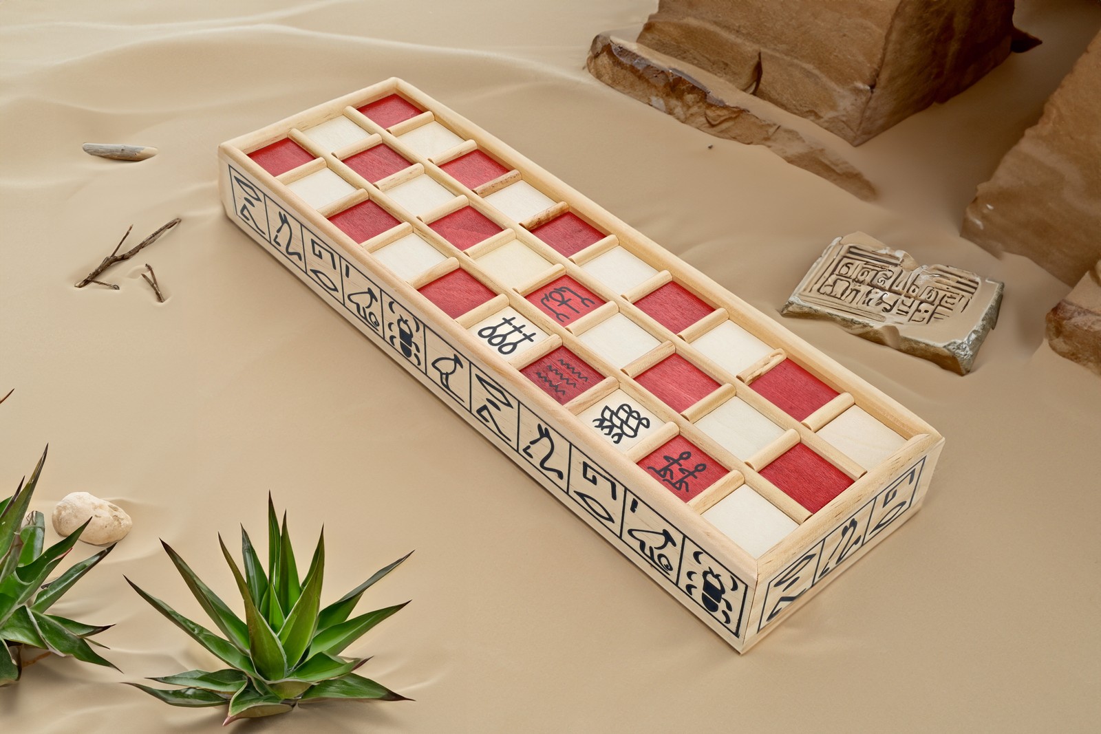 WE Games Wood Senet Game – An Ancient Egyptian Board Game