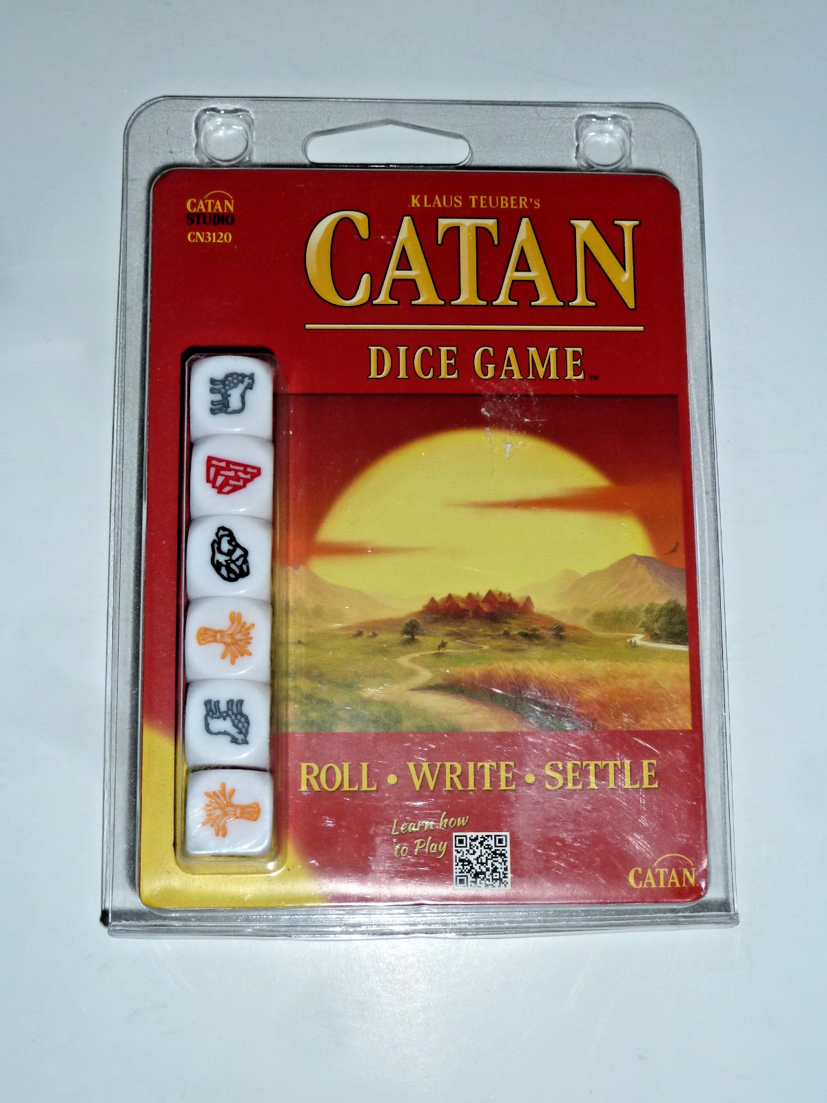Catan Dice Game 6 Dice & score/map pad Klaus Teuber Settlers of Catan 2007!