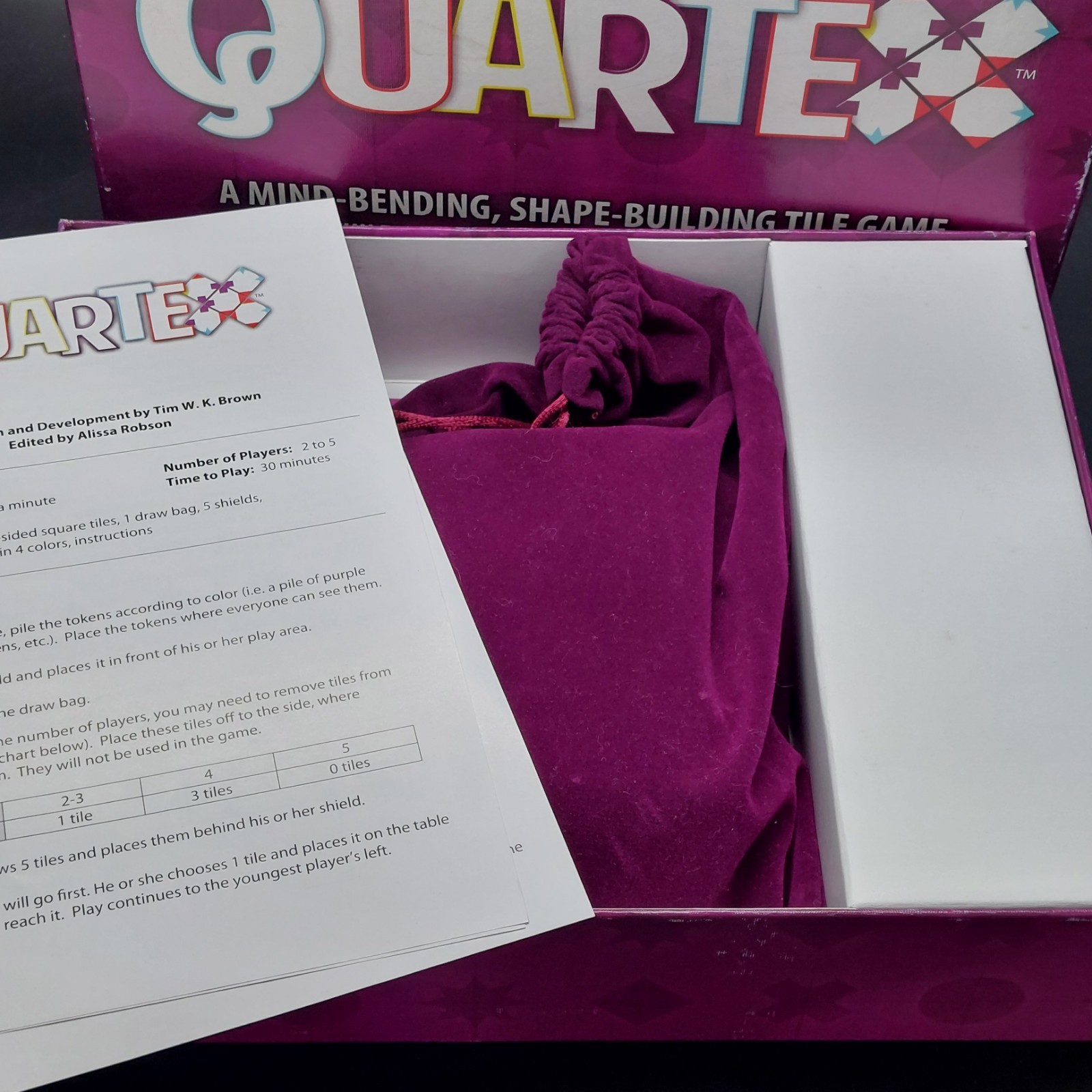 Quartex Tile Game CSE Games 100% Complete Rare Brain Mind