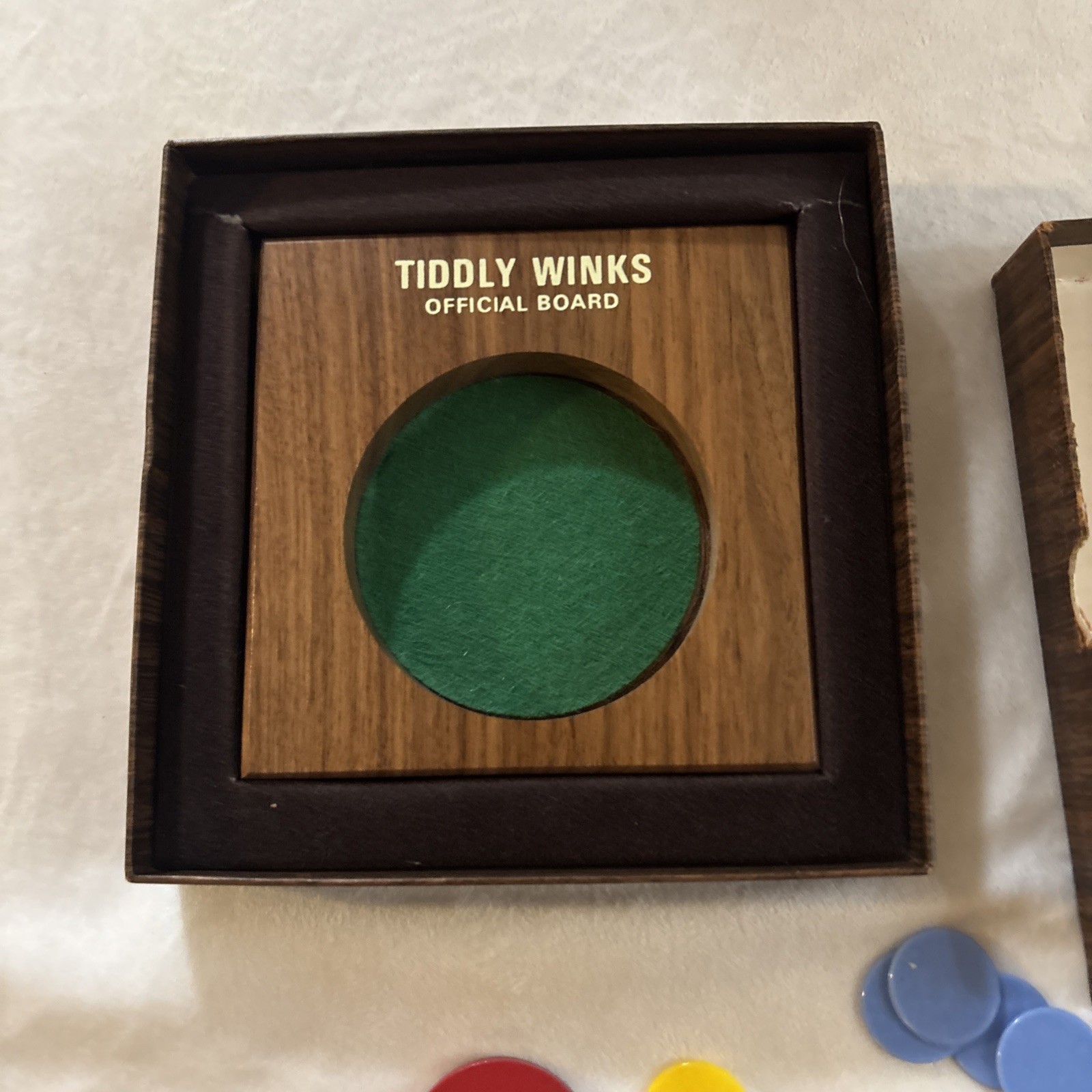 Vintage Tiddly Winks The Drueke Co. No 1998 American Walnut Wood