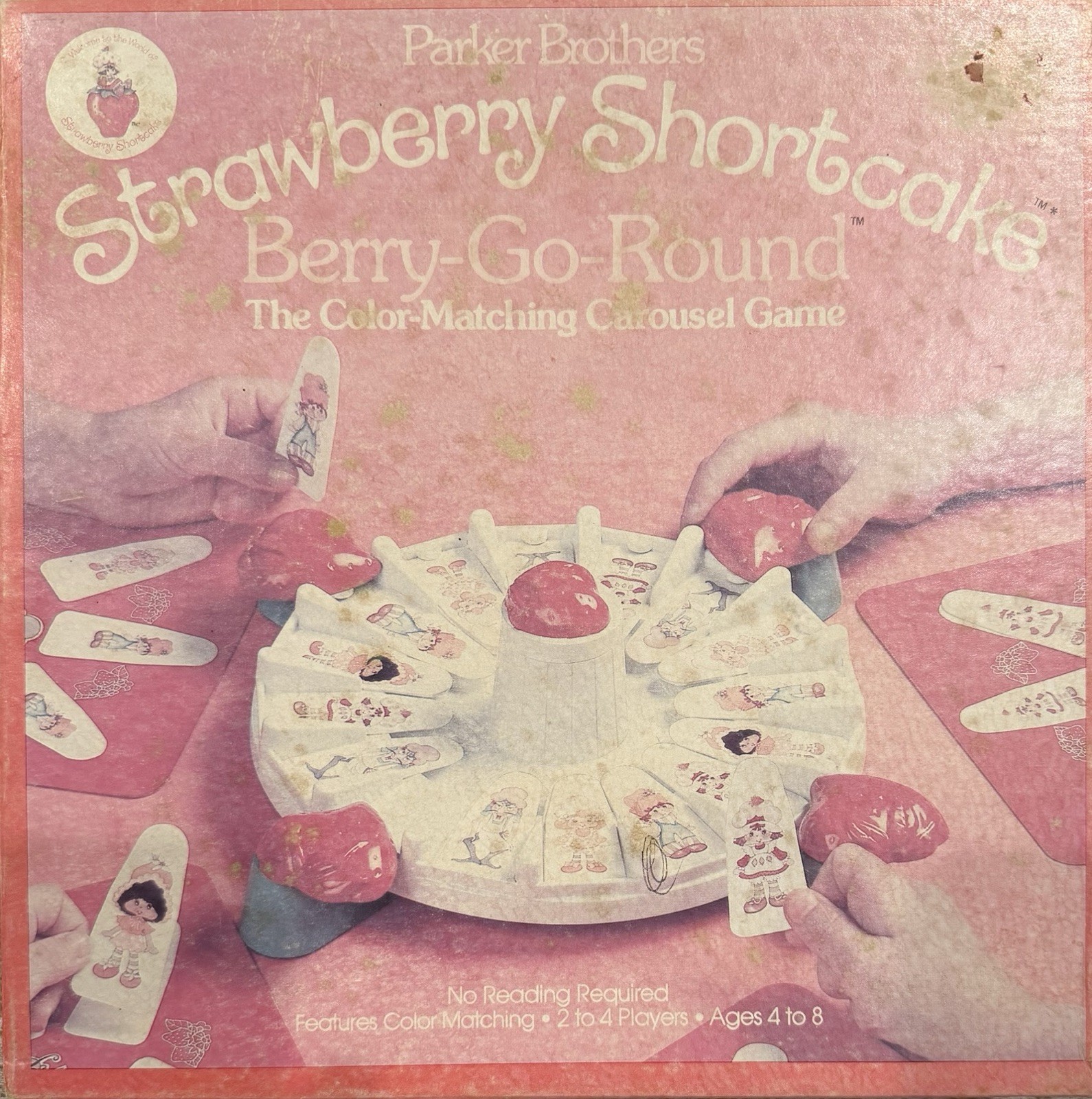 1981 Parker Brothers Strawberry Shortcake Berry-Go-Round Carousel Game, Complete