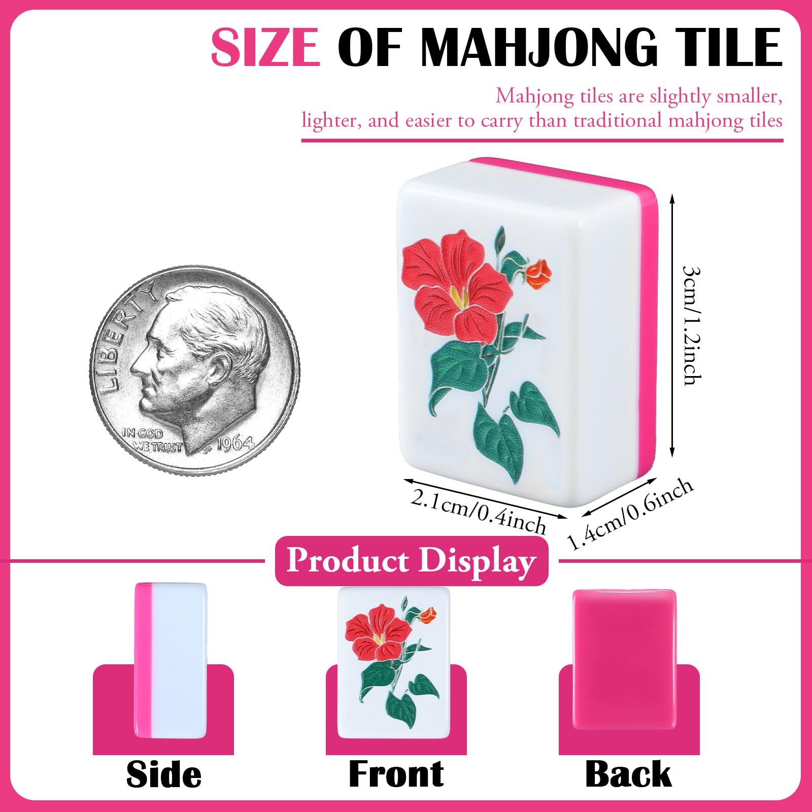 Arrowbash 160 Pcs Mini Mahjong Tiles Set 1.2 Inch Tiles American Mahjong Game…