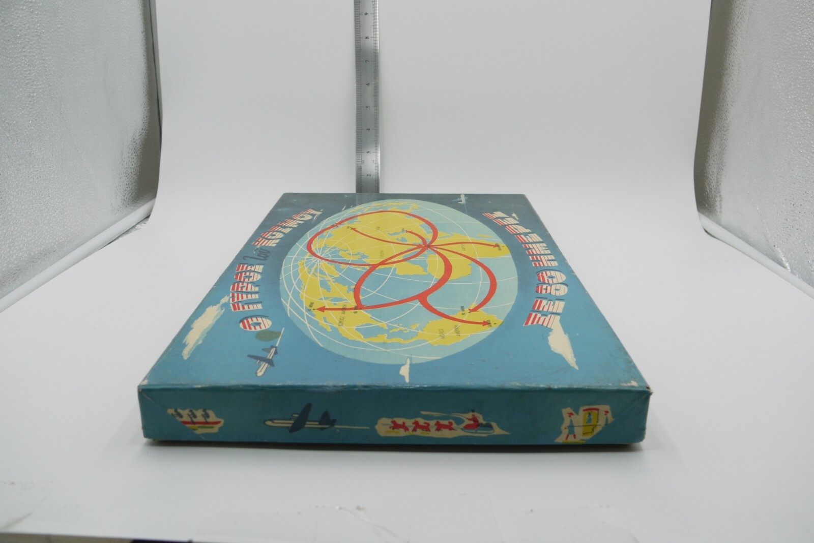 Vintage 60’S AROUND THE WORLD IN 80 DAYS GREEK Board Game COMPLETE