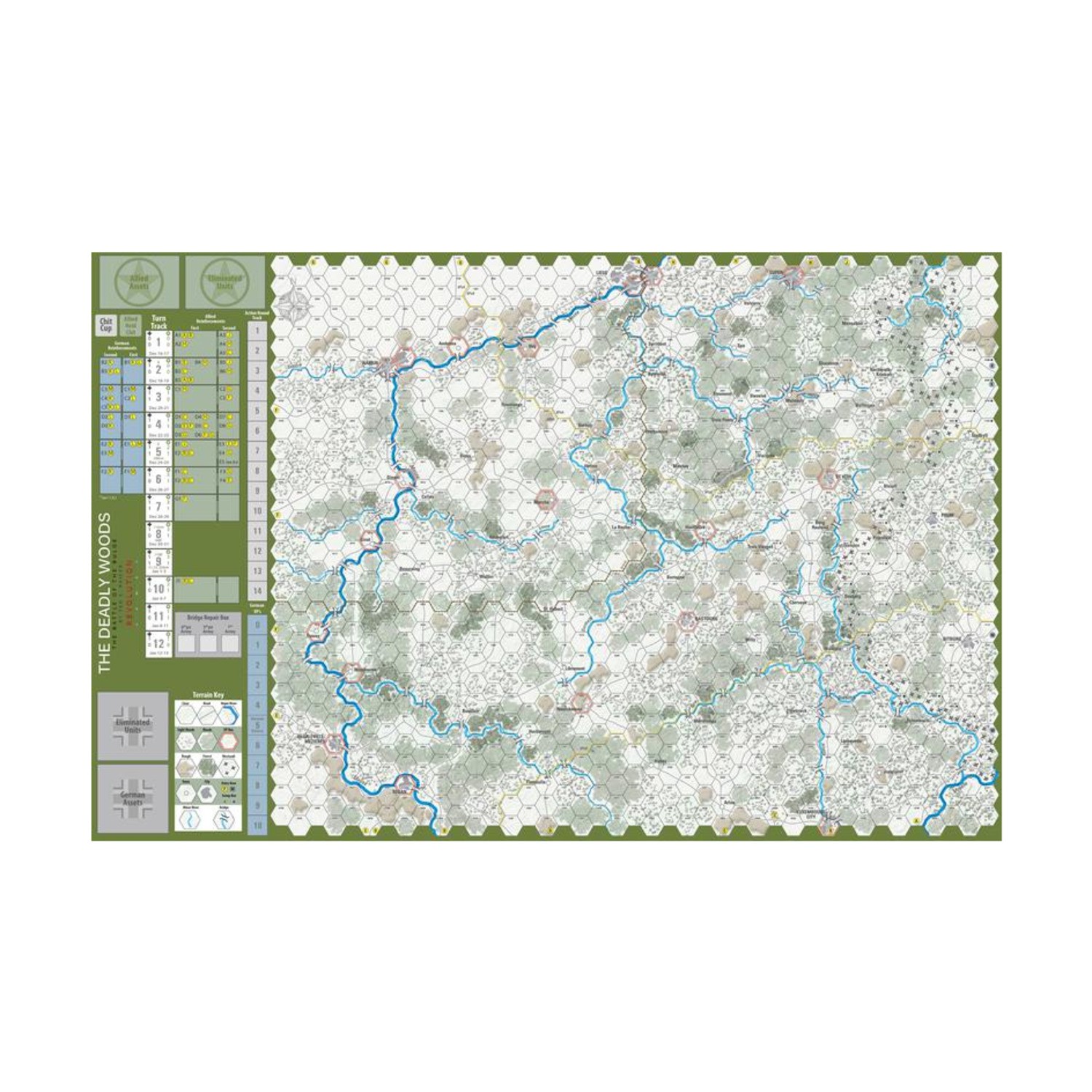 Revolution Wargame Deadly Woods – The Battle of the Bulge Boxed Game VG+/NM