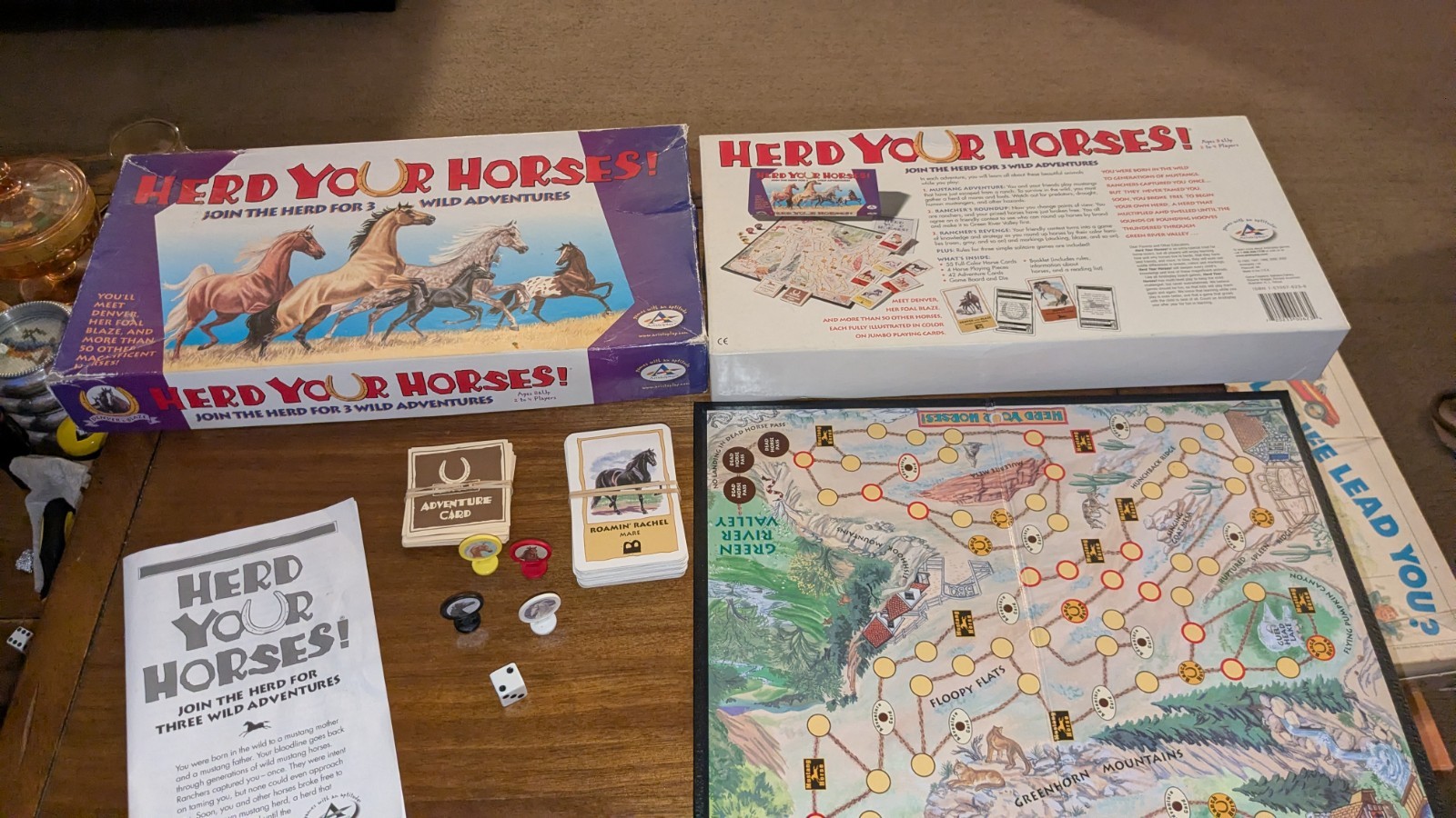 Herd Your Horses Wild Adventures Board Game (2009 Aristoplay, USA) 1 Card Short