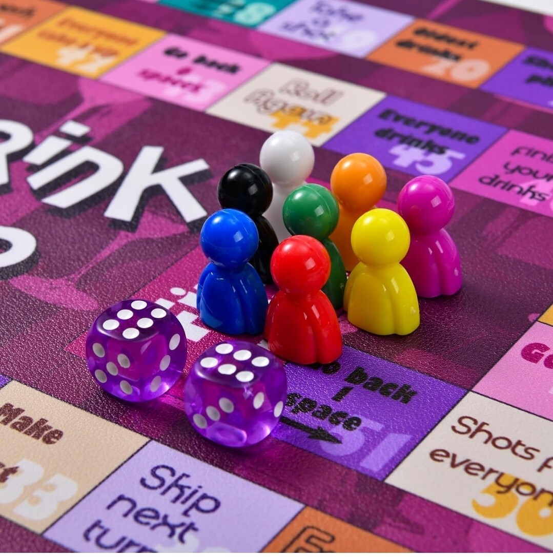 Tipsy Drinking Board Game, Leather Land Drinking Games for Adults