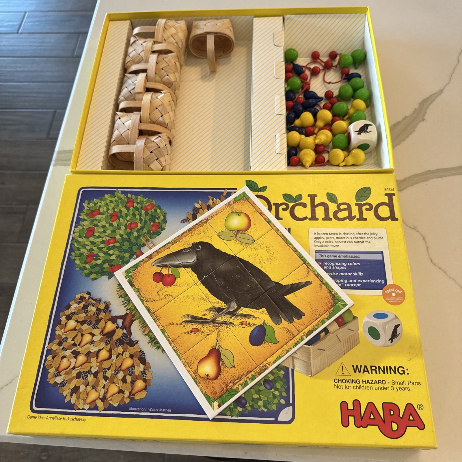 Germany HABA “Orchard” Cooperative Game of Colors & Shapes – Replacement Baskets