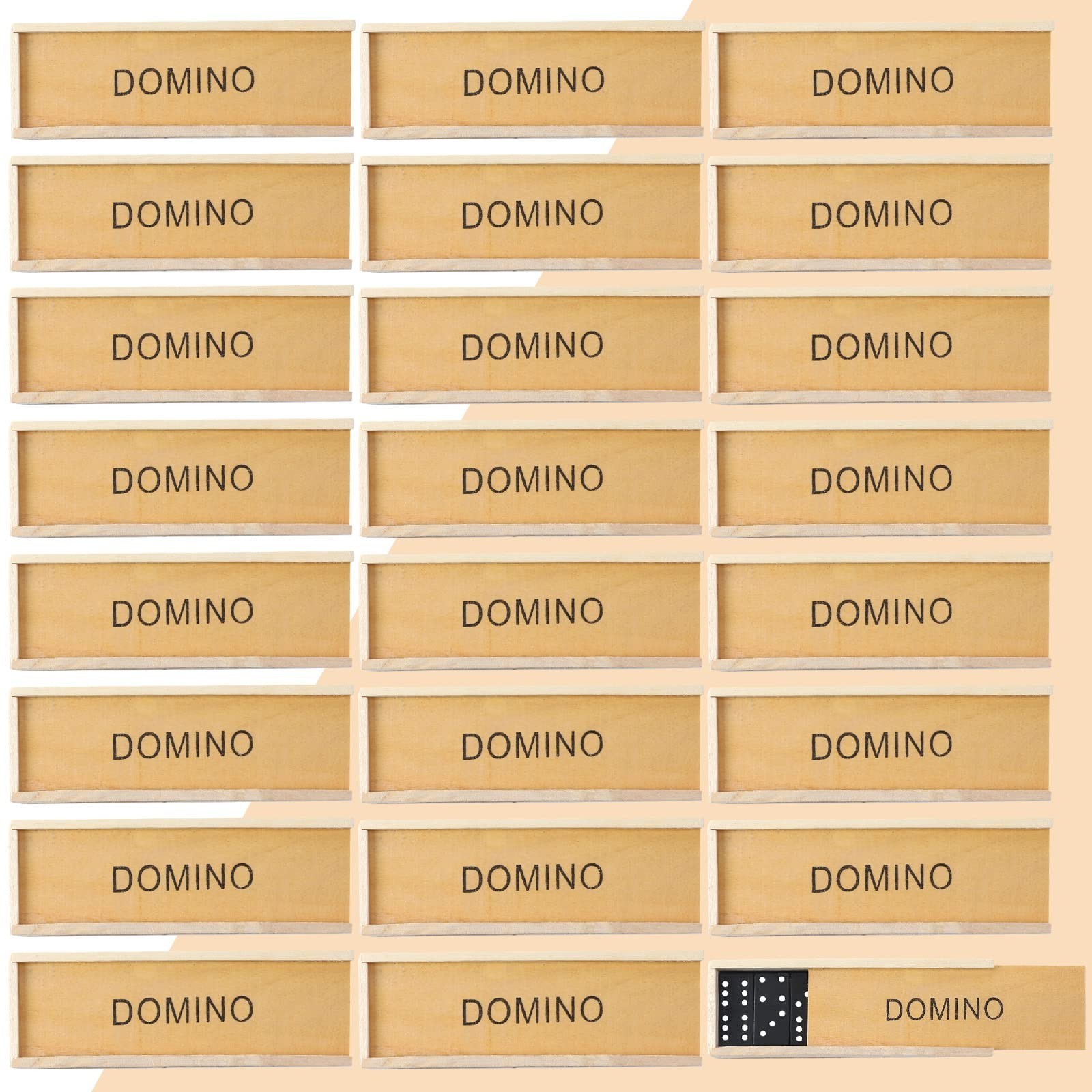 80 Pack Mini Dominoes Set – Double 6 Wooden Tiles for Kids & Adults, Travel Game