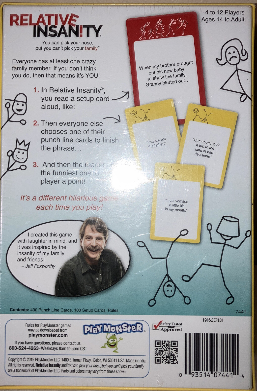 Relative Insanity Board Card Game Fun Family Nights 14 Years Old And Up Unisex