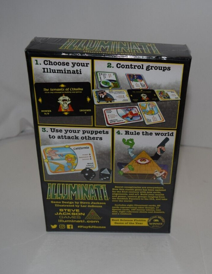 Illuminati 2nd Edition The Game Of Conspiracy Steve Jackson Games SJG 1387 Card