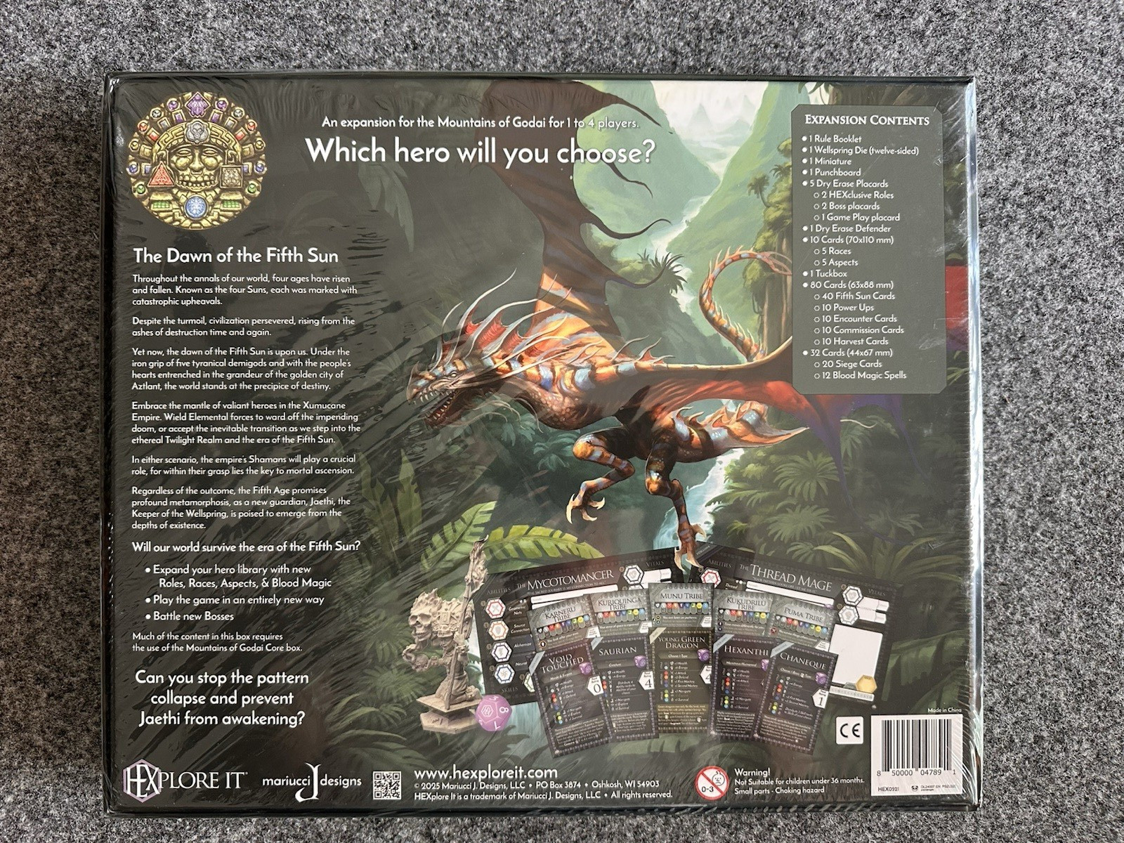 HEXplore-It The Mountains of Godai + Both Exps + SG Pack + Elemental Dice Bag