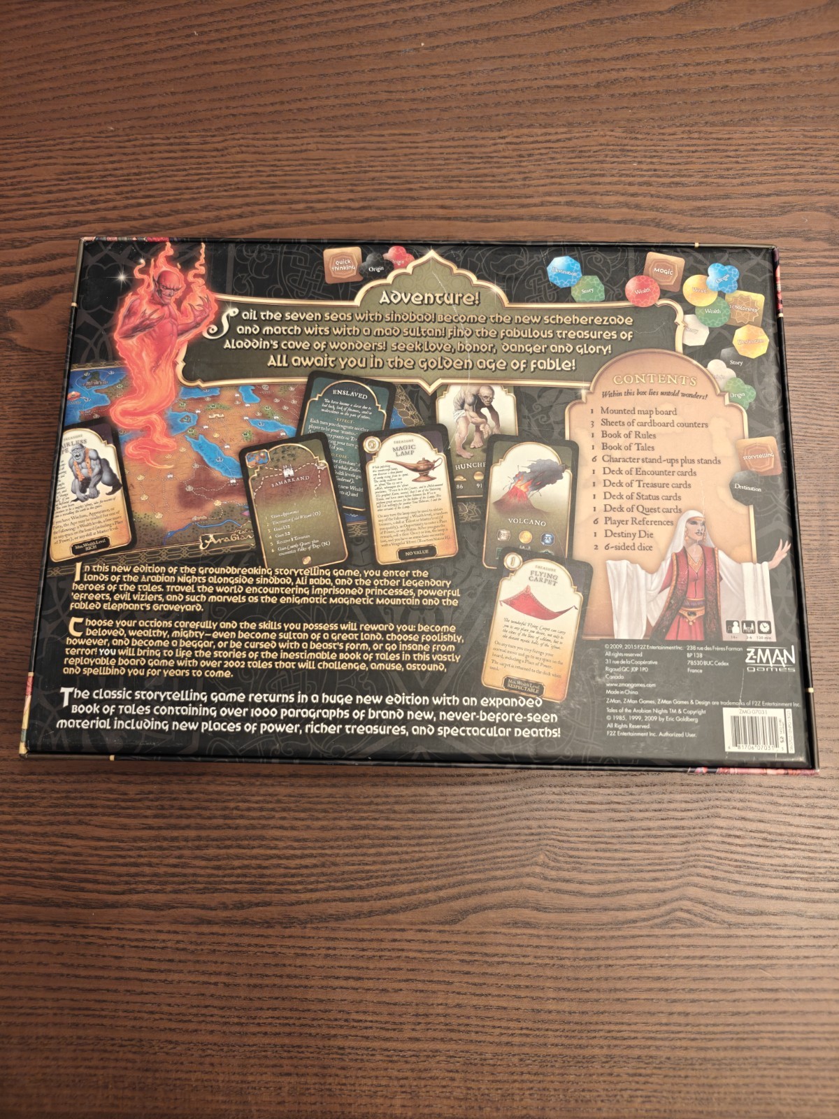 Tales of the Arabian Nights Board Game Z-Man Games Complete Eric Goldberg