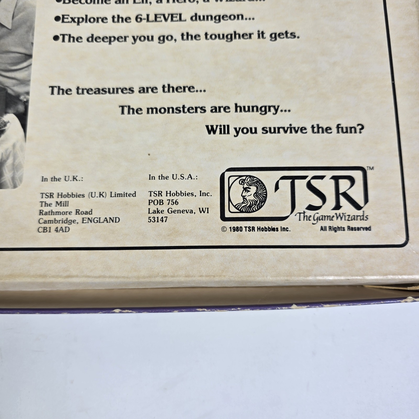 Vintage 1981 TSR Dungeon! Fantasy Board Game Near Complete – READ
