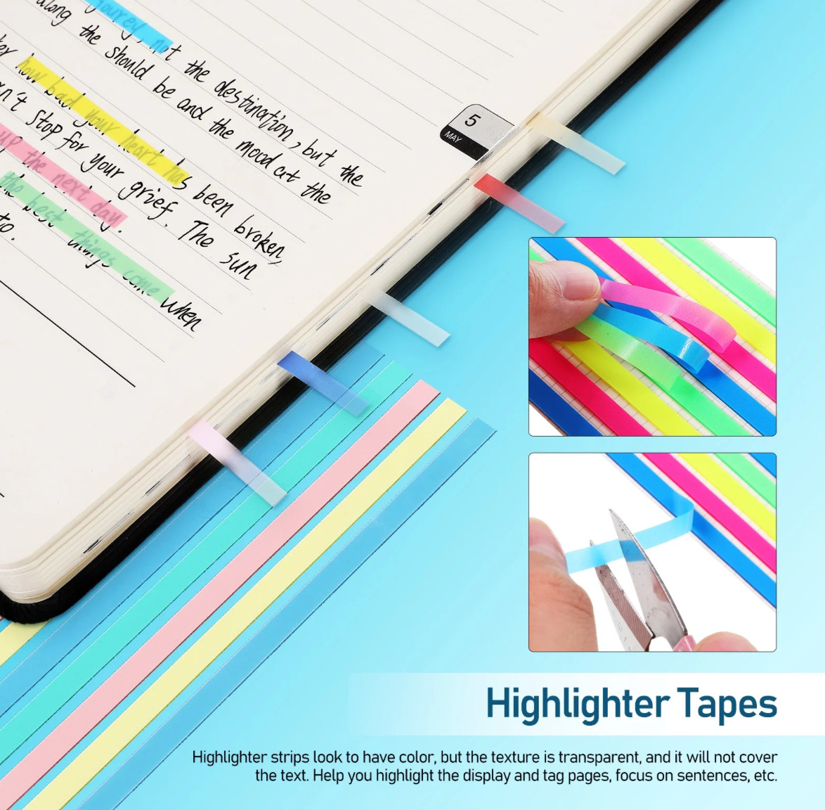 Transparent Mahjong Mah Jong Highlighter Tapes – 320 Stickers Book Tabs