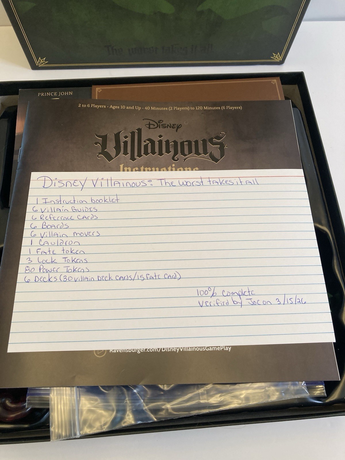 Disney Villainous The Worst Takes it All & Wicked to the Core LOT COMPLETE