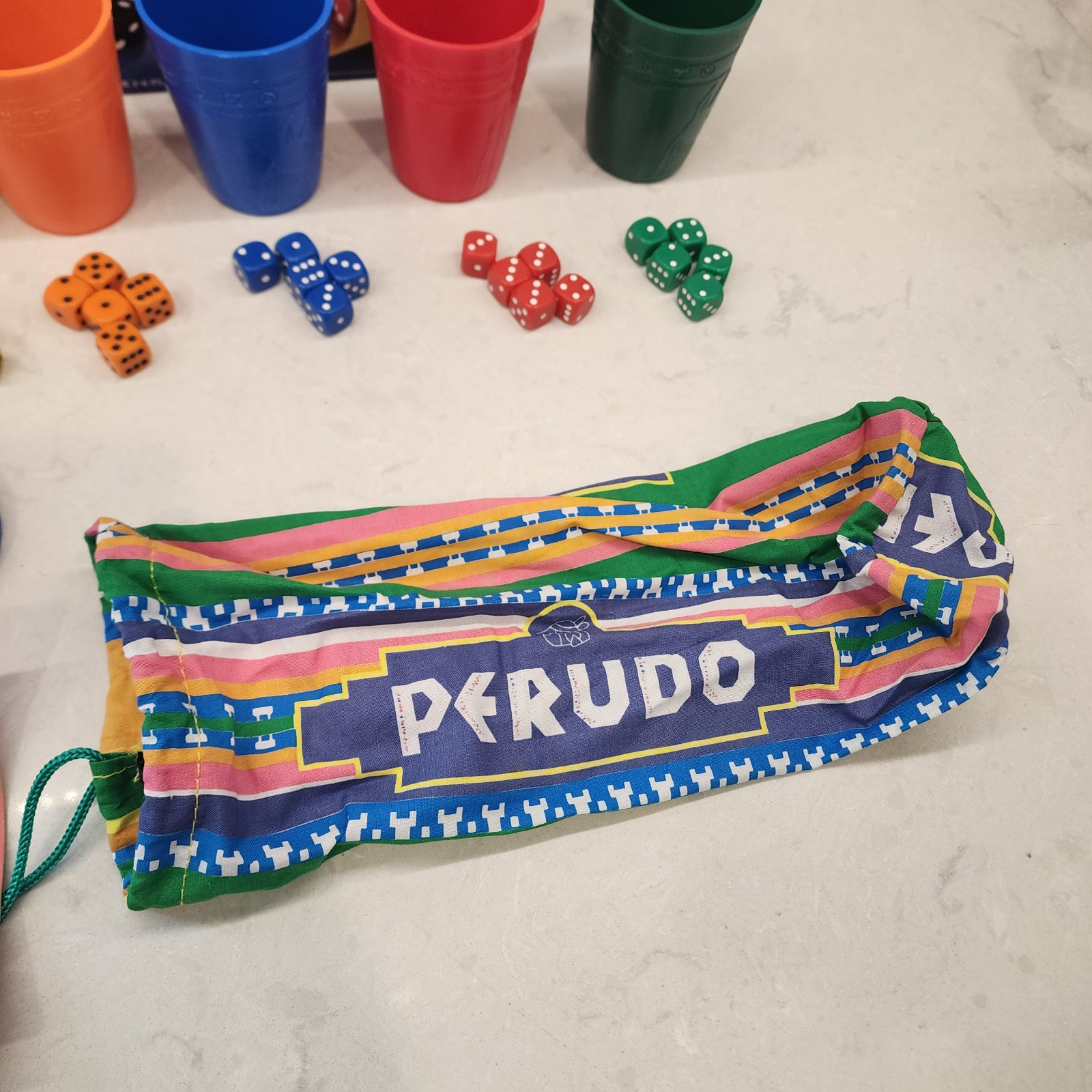 Perudo – Game of Liar’s Dice – Complete With Original Travel Bag