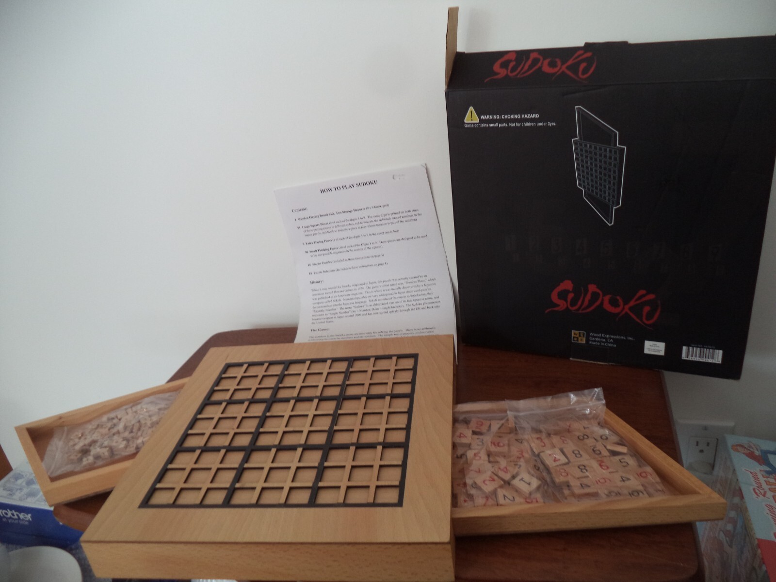 Sudoko Wooden Game Board and Pieces by Wood Expressions, Inc.