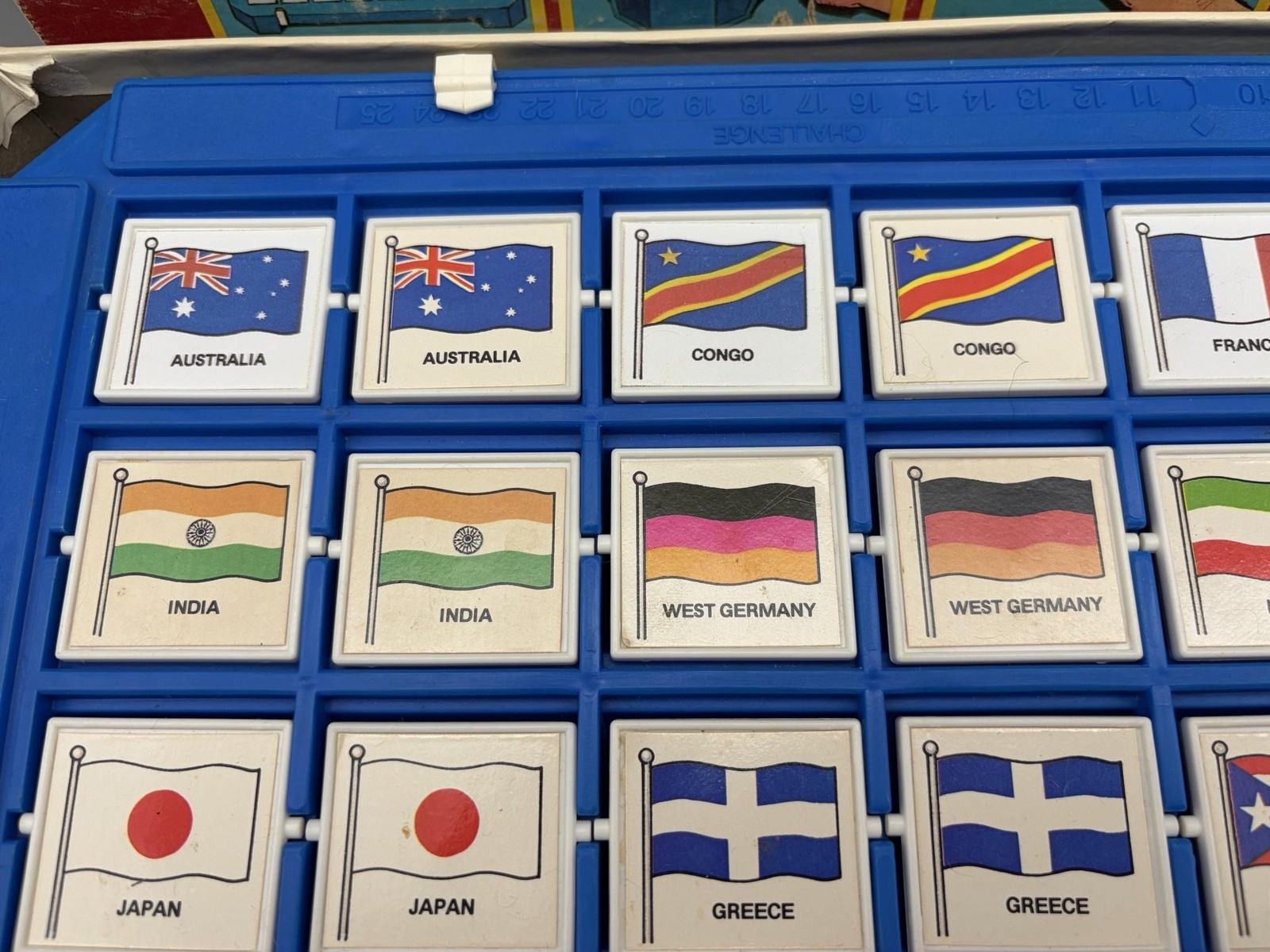 Vintage 1970s Match II Memory Board Game Ideal World Flags Maps Geography READ