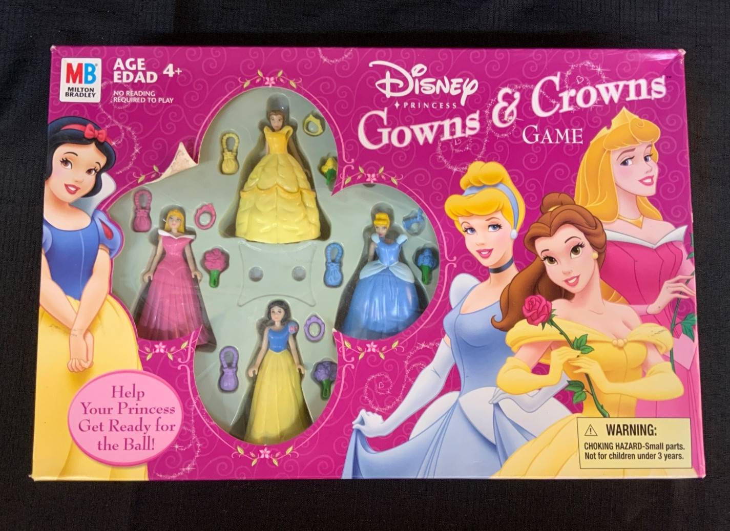 Disney Princess Gowns & Crowns Game, 42310, Milton Bradley, 2005 Hasbro
