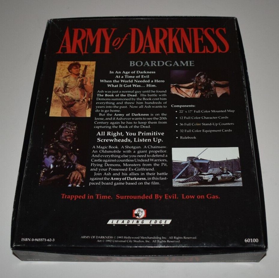 Army of Darkness Board Game Leading Edge Games #60100 Horror RPG