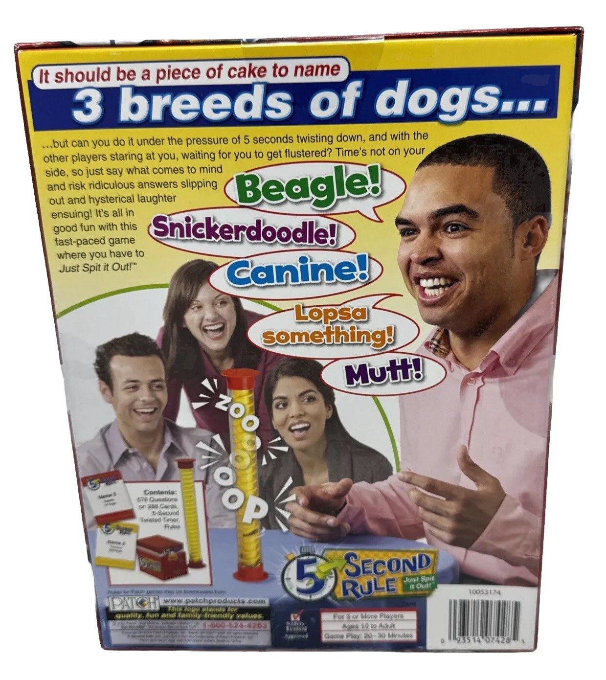 NEW Unopened Patch Products 2010 Just Spit It Out 5 Second Rule Game