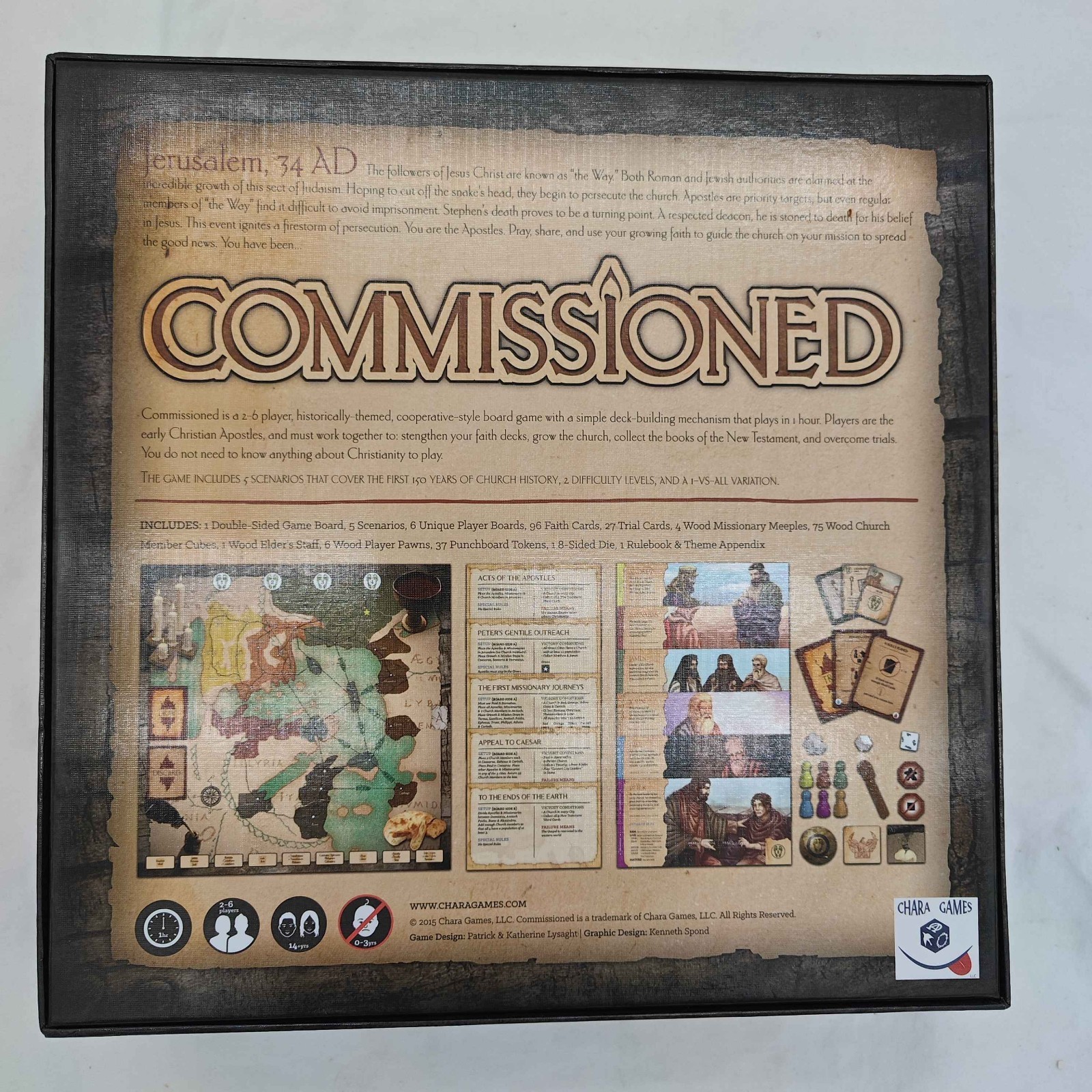 Chara Games – Commissioned Board Game (2016) – COMPLETE! EXCELLENT!