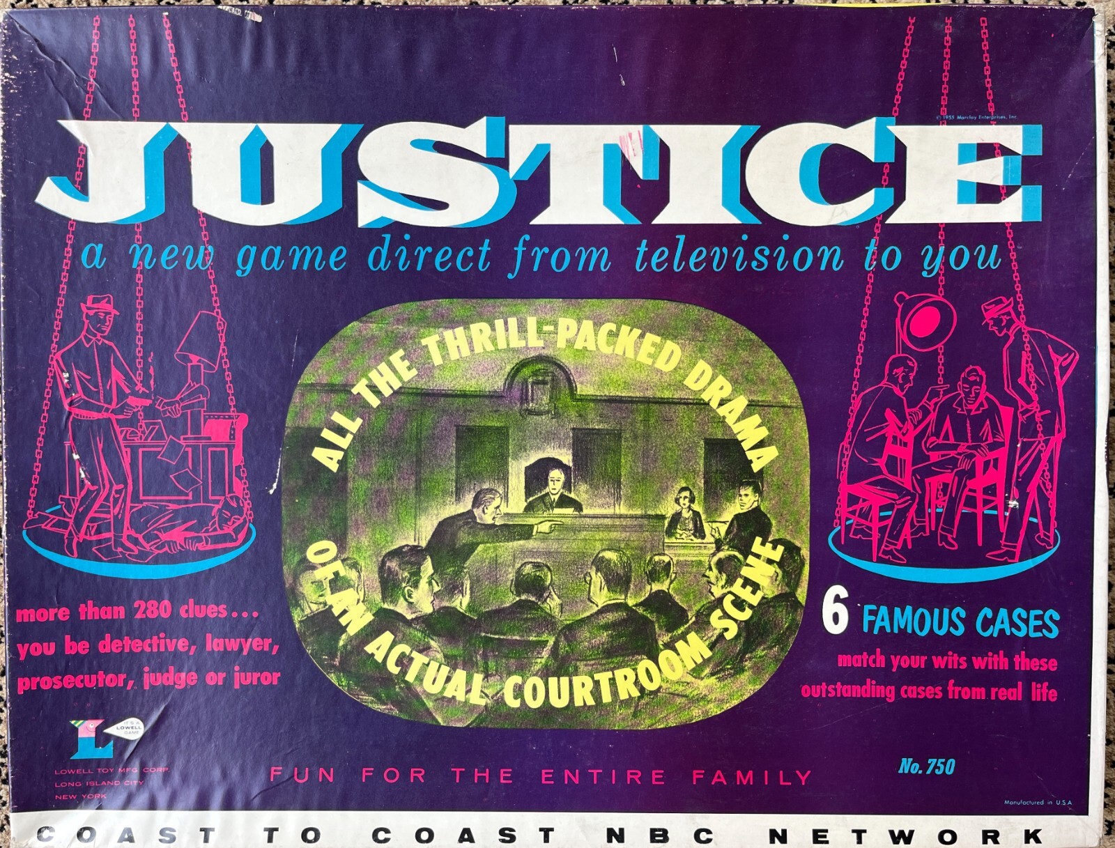 Exceedingly Rare – Justice TV Game – 1955 – Lowell