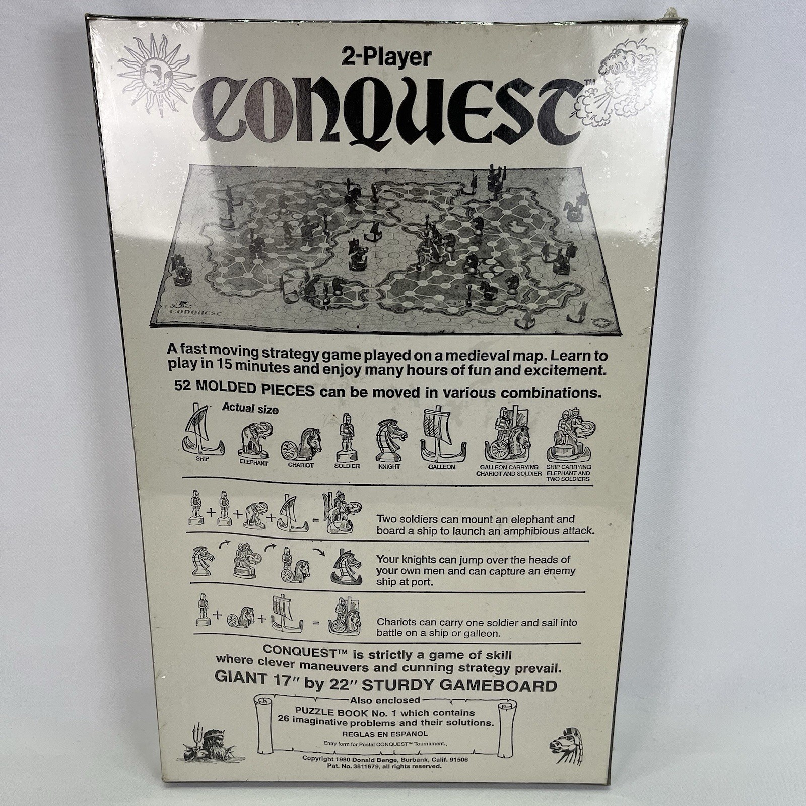 Conquest Strategic Board Game 2-Player New And Sealed Vintage 1980