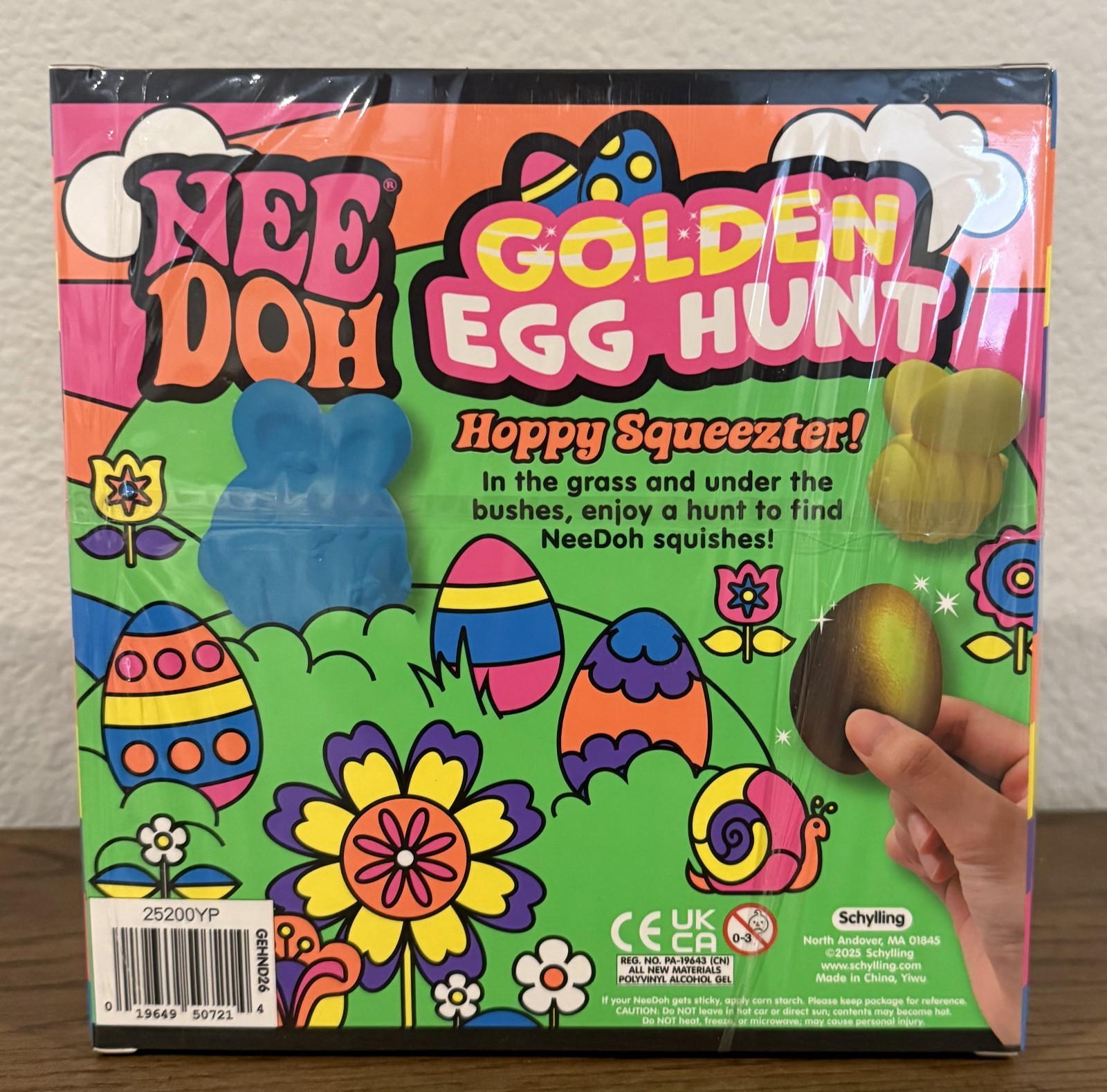 NeeDoh Golden Egg Hunt Kids Easter Fidget Toy Game Holiday Collectibles Decor