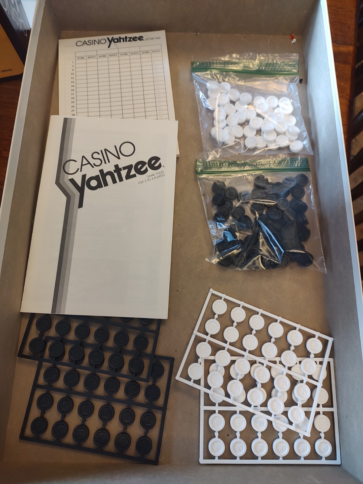 Vintage 1986 Casino Yahtzee Game by Milton Bradley COMPLETE