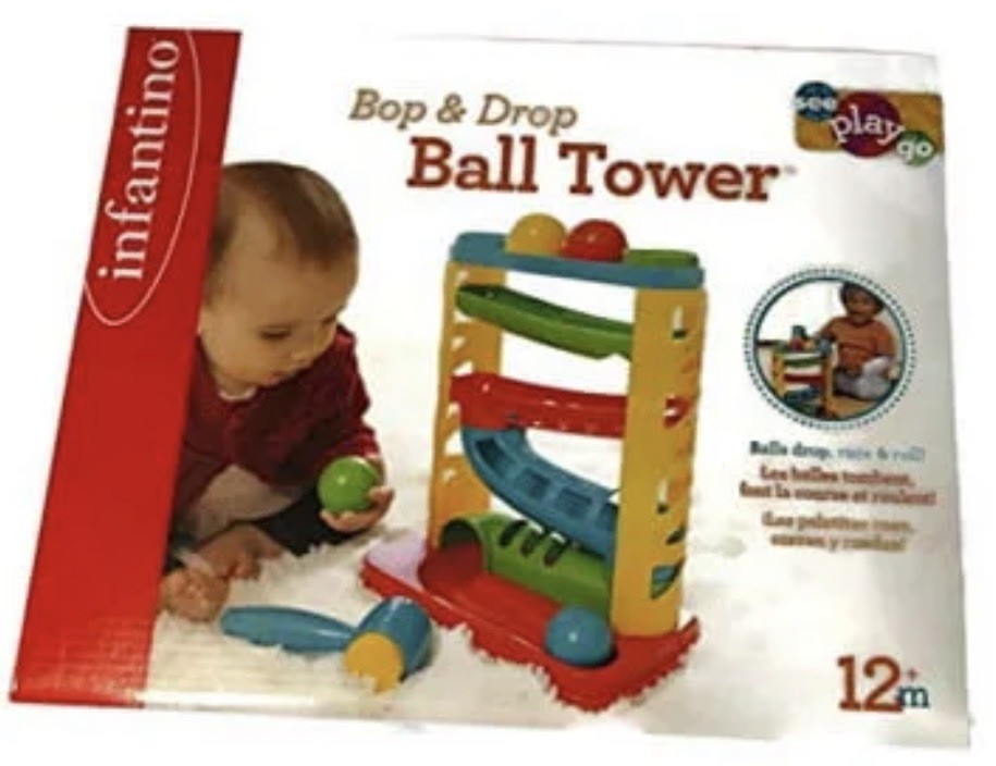 Ball Tower Educational Toy Hand Eye Coordination Babies Toddlers Infantino Drop