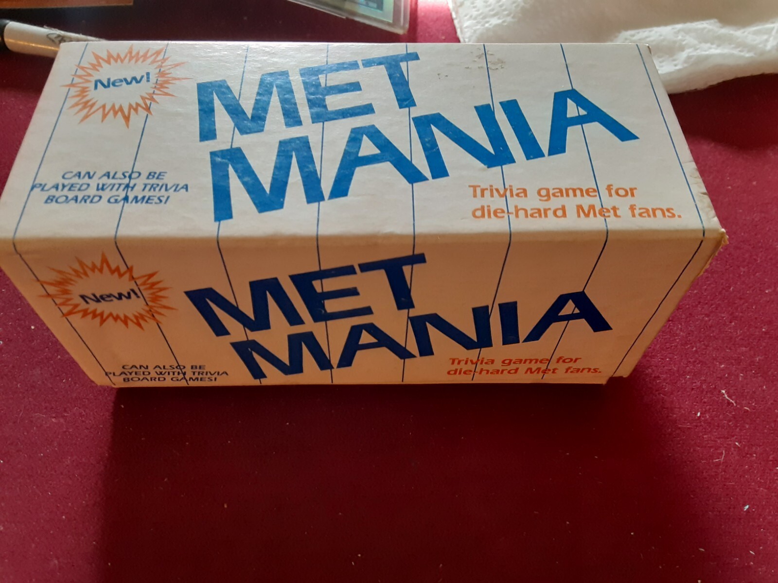 Vintage 1985 Target Met Mania Die Hard Met Edition SPORTS Trivia Game RARE